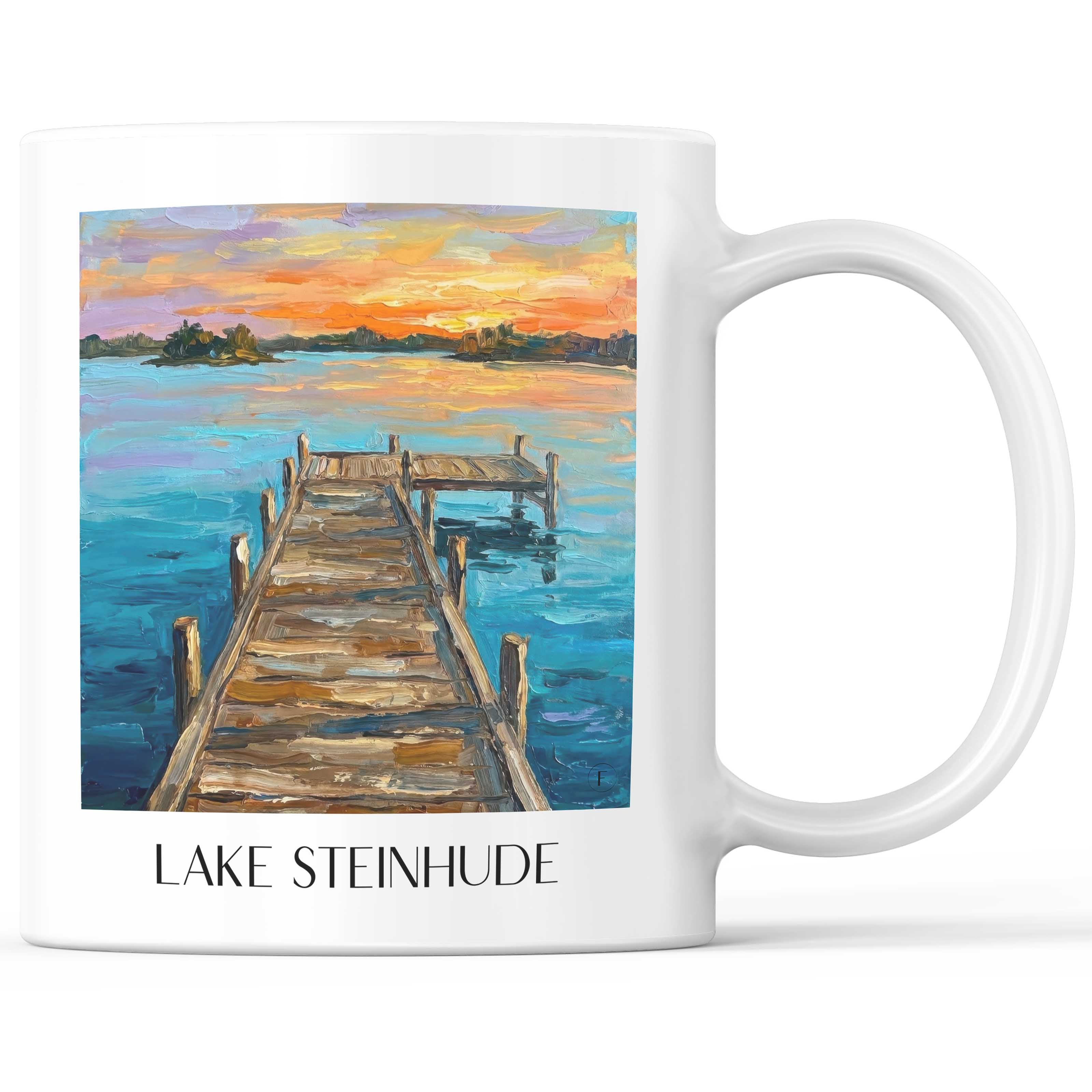 Steinhuder Meer Kaffeebecher - Wunstorf - Deutschland Becher - Kaffeetasse im Ölgemälde Stil