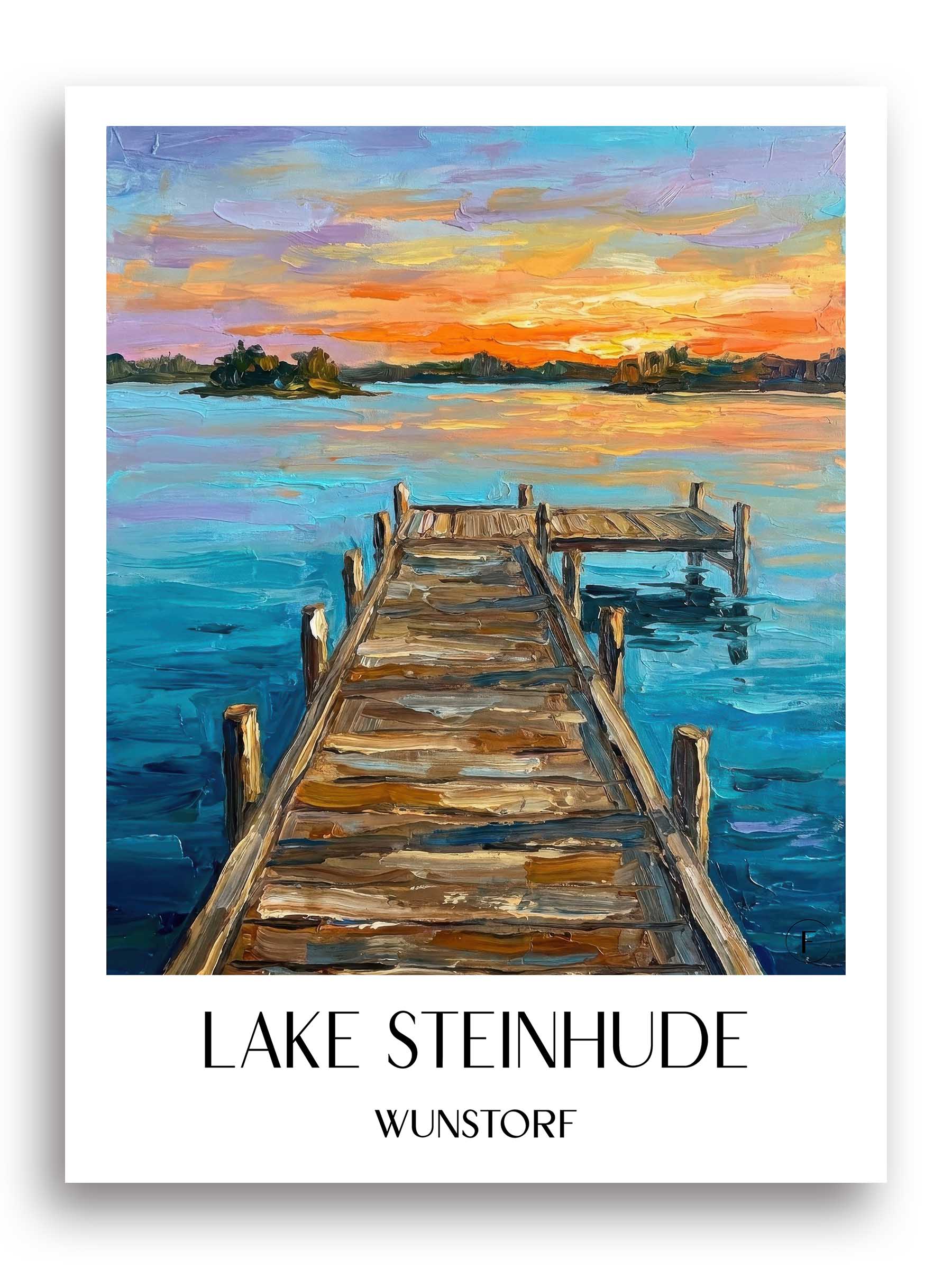 Steinhuder Meer Poster - Wunstorf - Deutschland Kunstdruck - Ölgemälde von A4 bis A1