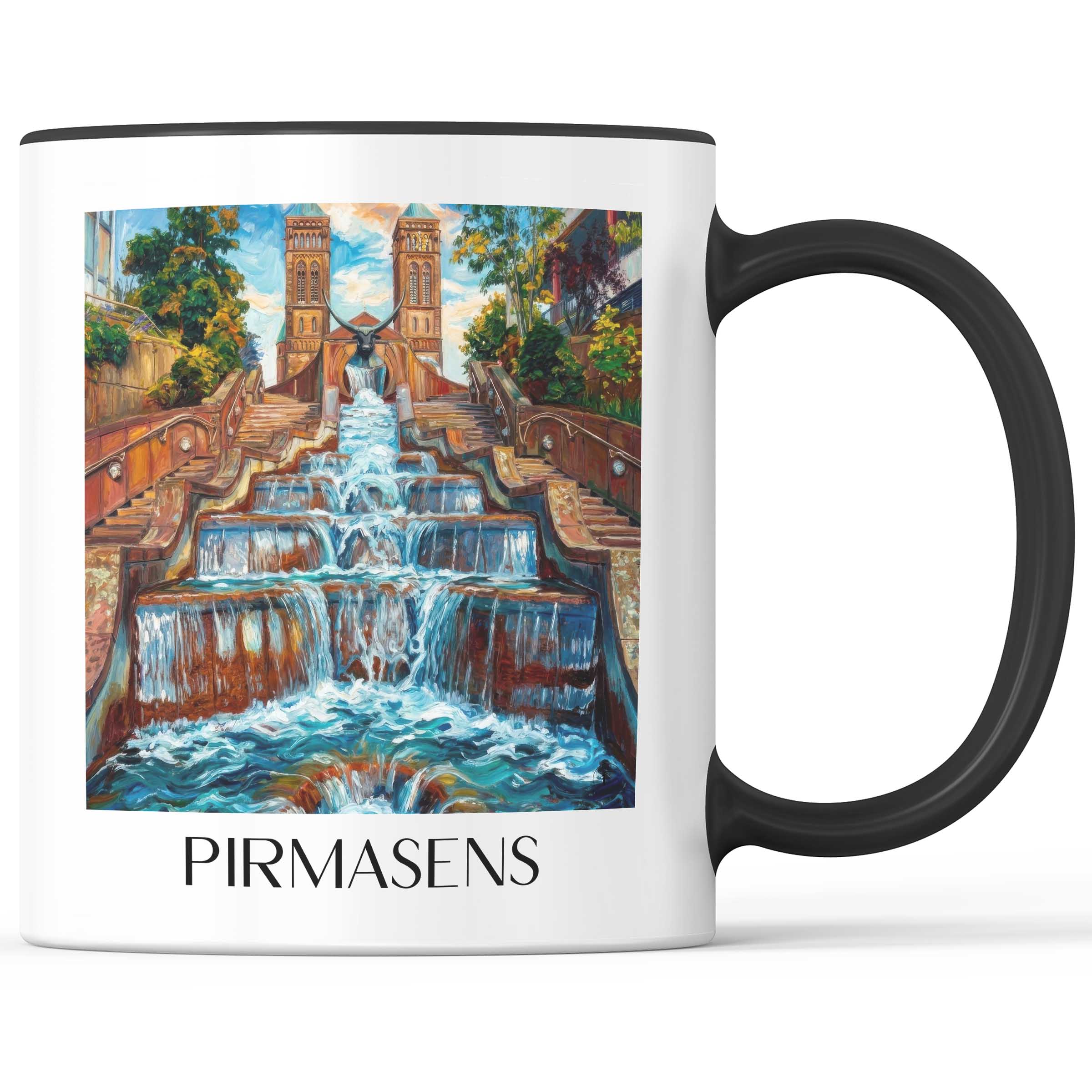Pirmasens Kaffeebecher - Pfalz - Deutschland Becher - Kaffeetasse im Ölgemälde Stil
