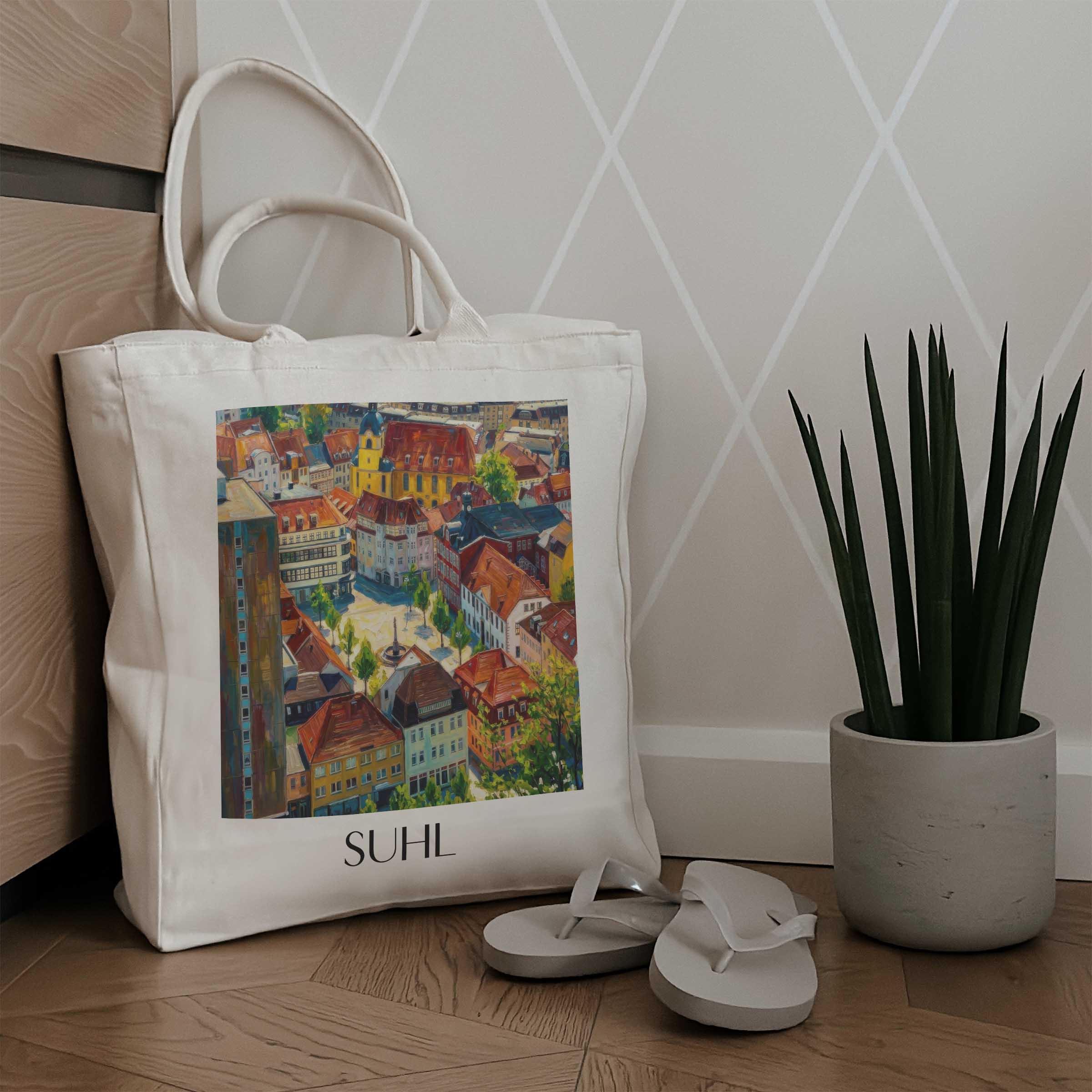 suhl-thüringen-deutschland-einkaufstasche-oil-painting-oelgemaelde