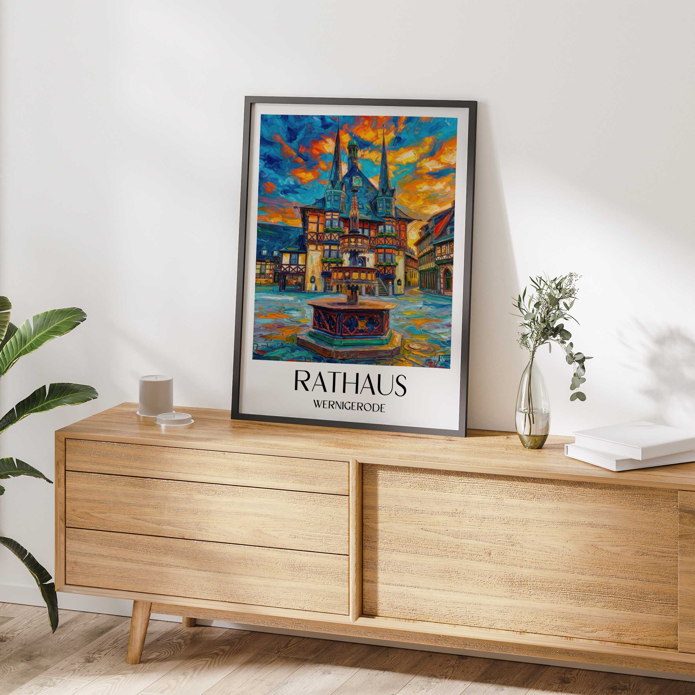 rathaus-wernigerode-deutschland-poster-oil-painting-oelgemaelde