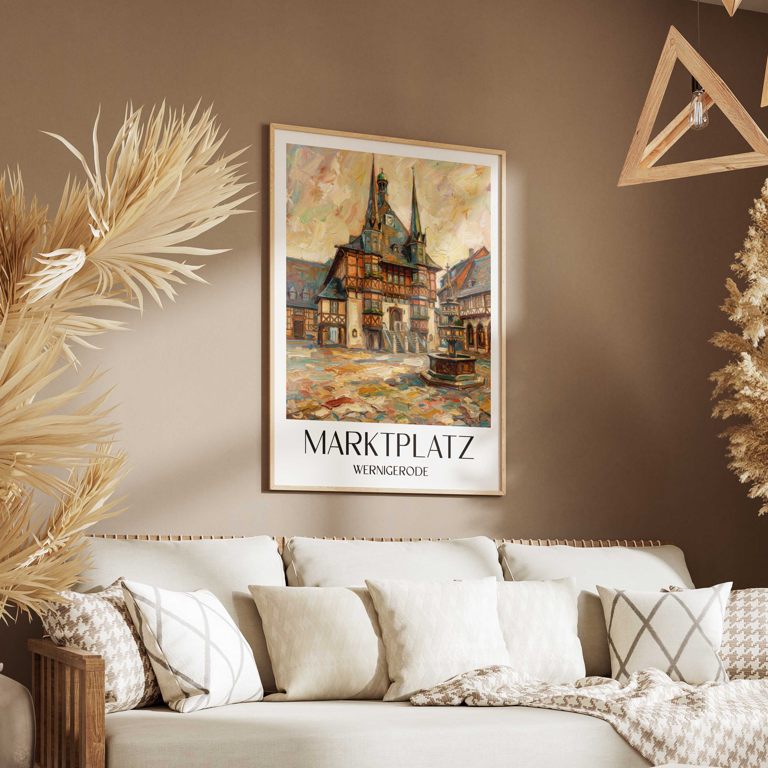 marktplatz-wernigerode-deutschland-poster-oil-painting-oelgemaelde