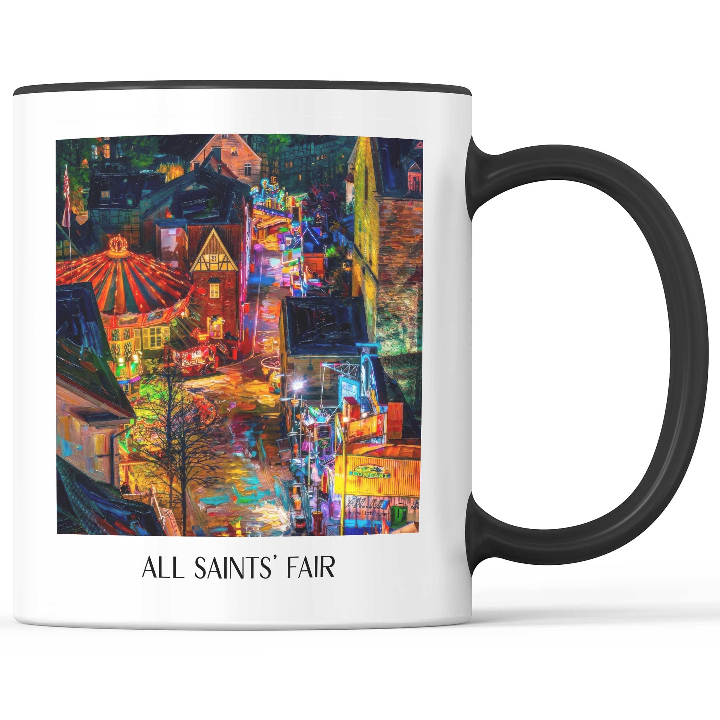 Allerheiligenkirmes Kaffeebecher - Soest - Deutschland Becher - Kaffeetasse im Ölgemälde Stil