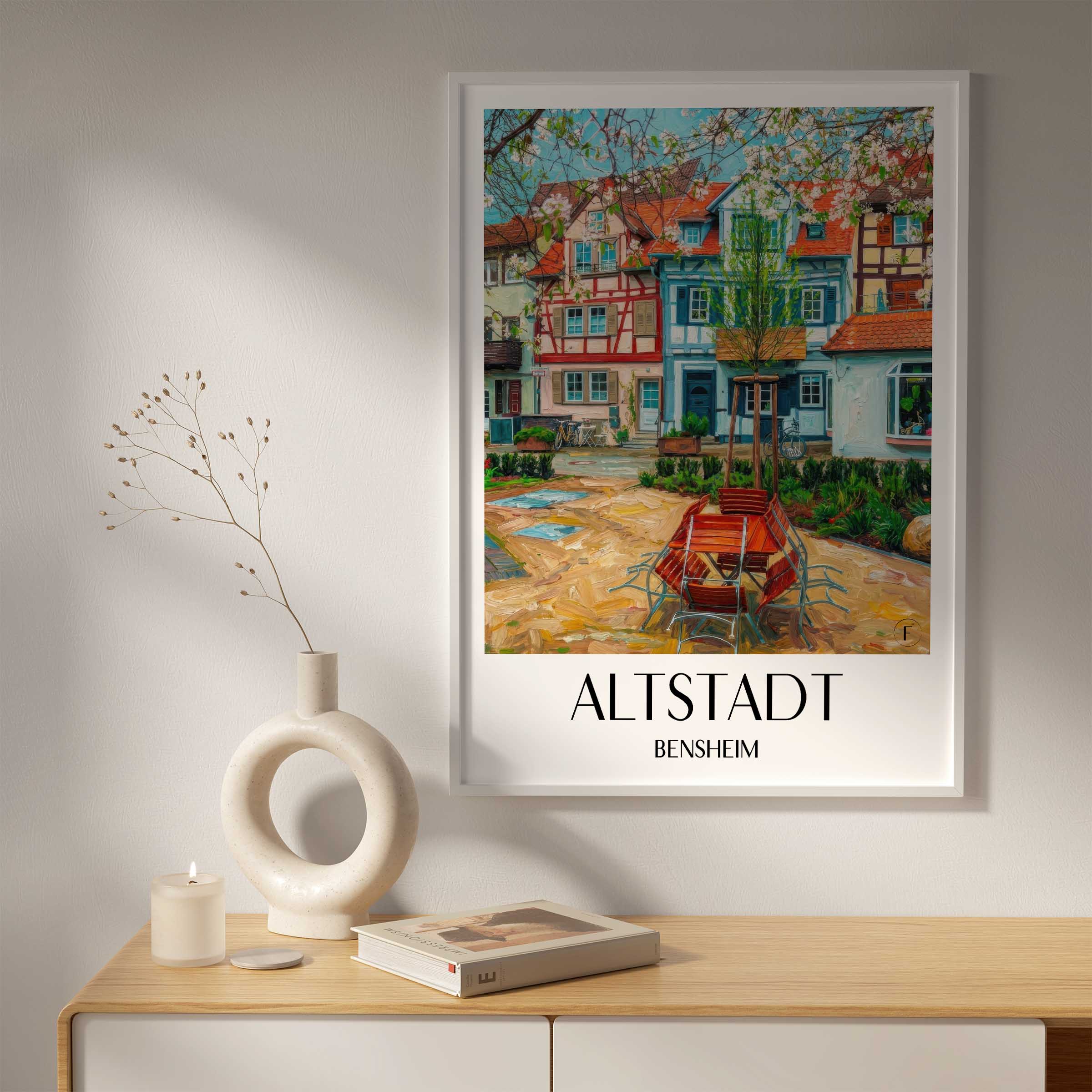 altstadt-bensheim-deutschland-poster-oil-painting-oelgemaelde