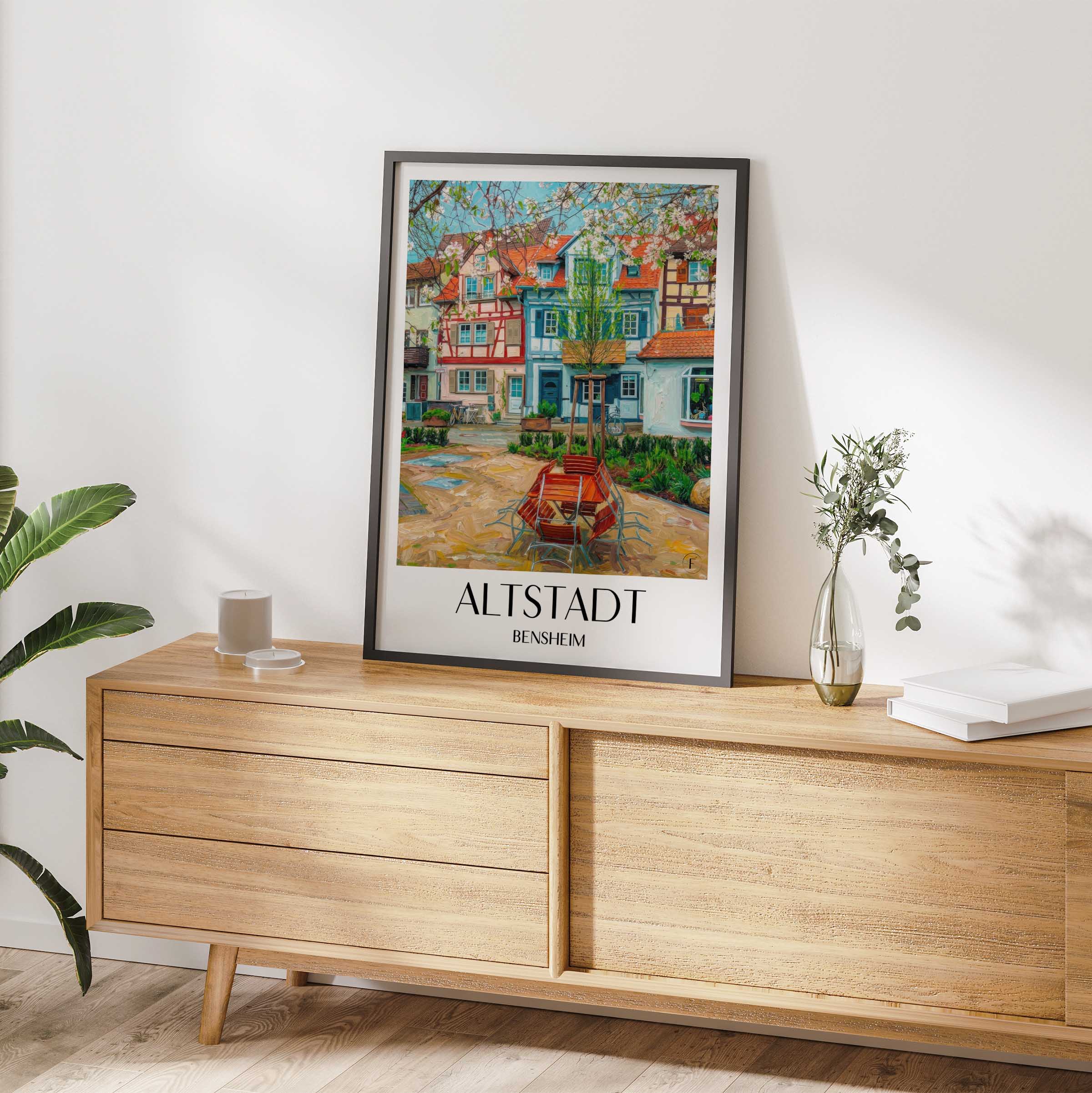 altstadt-bensheim-deutschland-poster-oil-painting-oelgemaelde