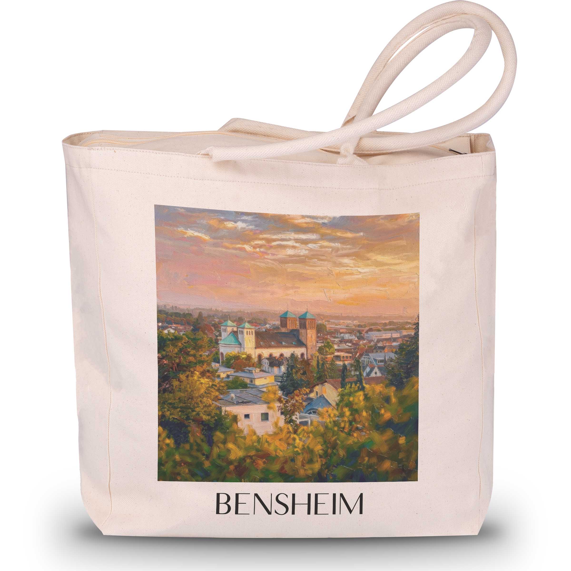 bensheim-südhessen-deutschland-einkaufstasche-oil-painting-oelgemaelde