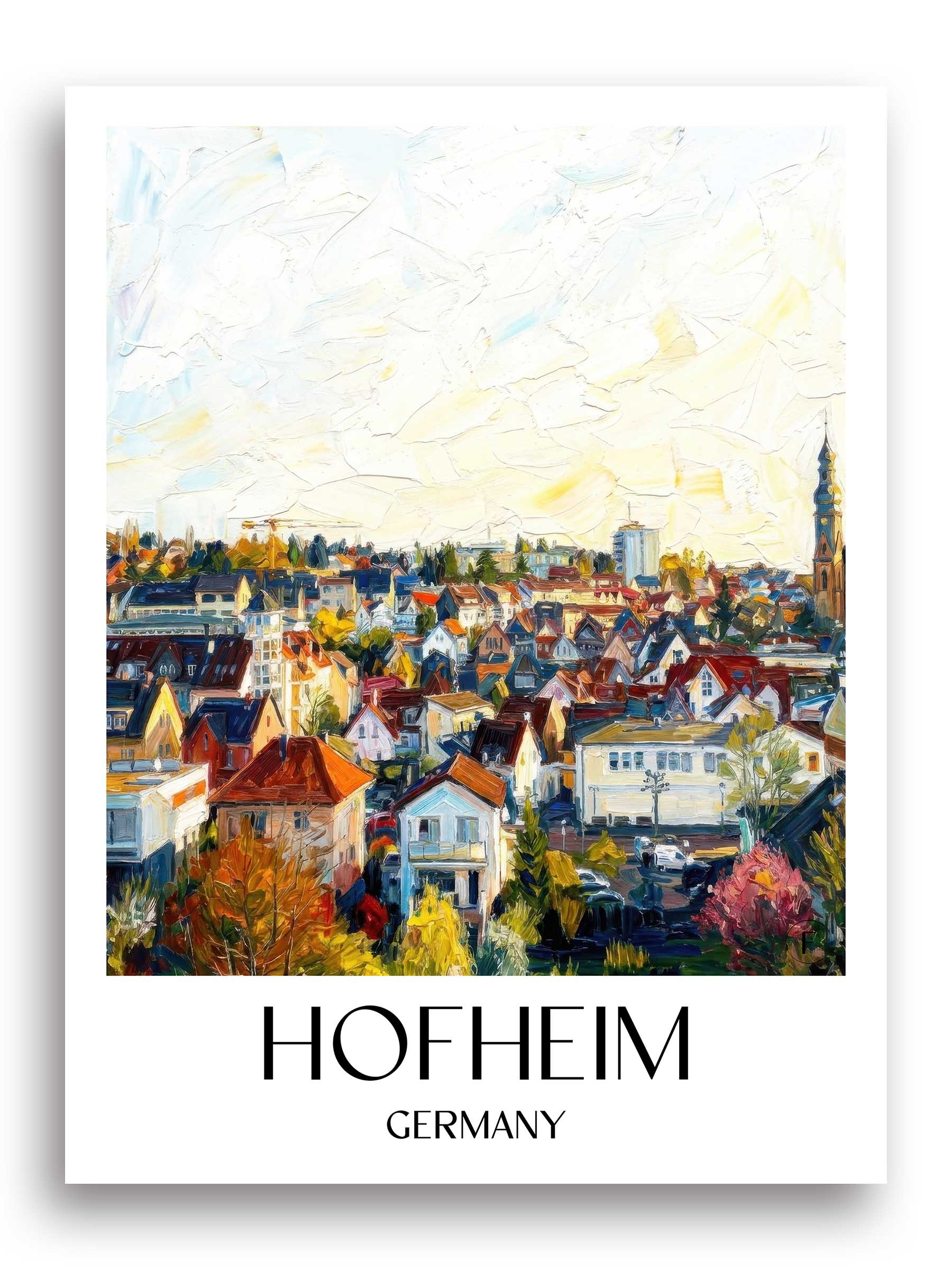 Hofheim Poster - Taunus - Deutschland Kunstdruck - Ölgemälde von A4 bis A1