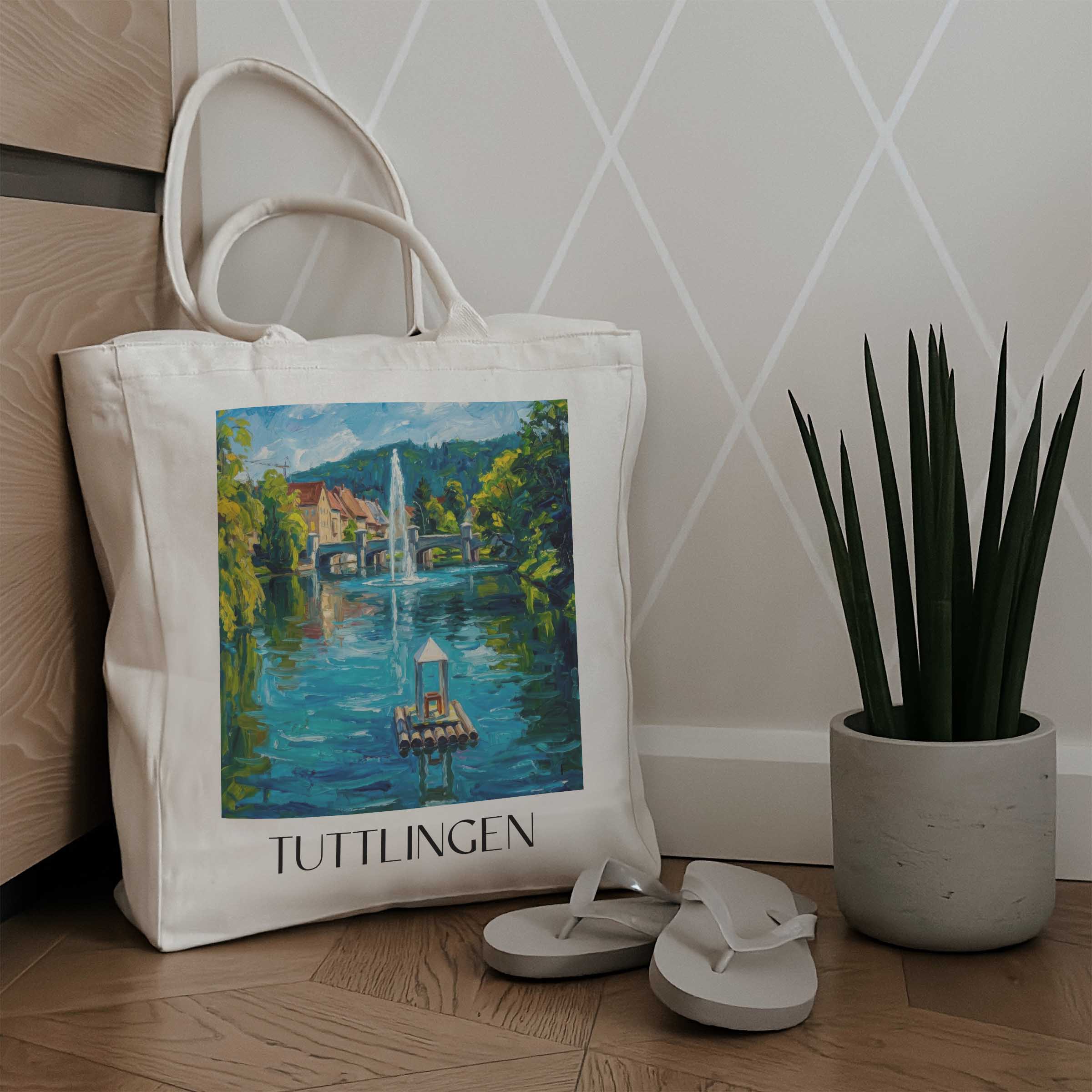 tuttlingen-schwarzwald-deutschland-einkaufstasche-oil-painting-oelgemaelde