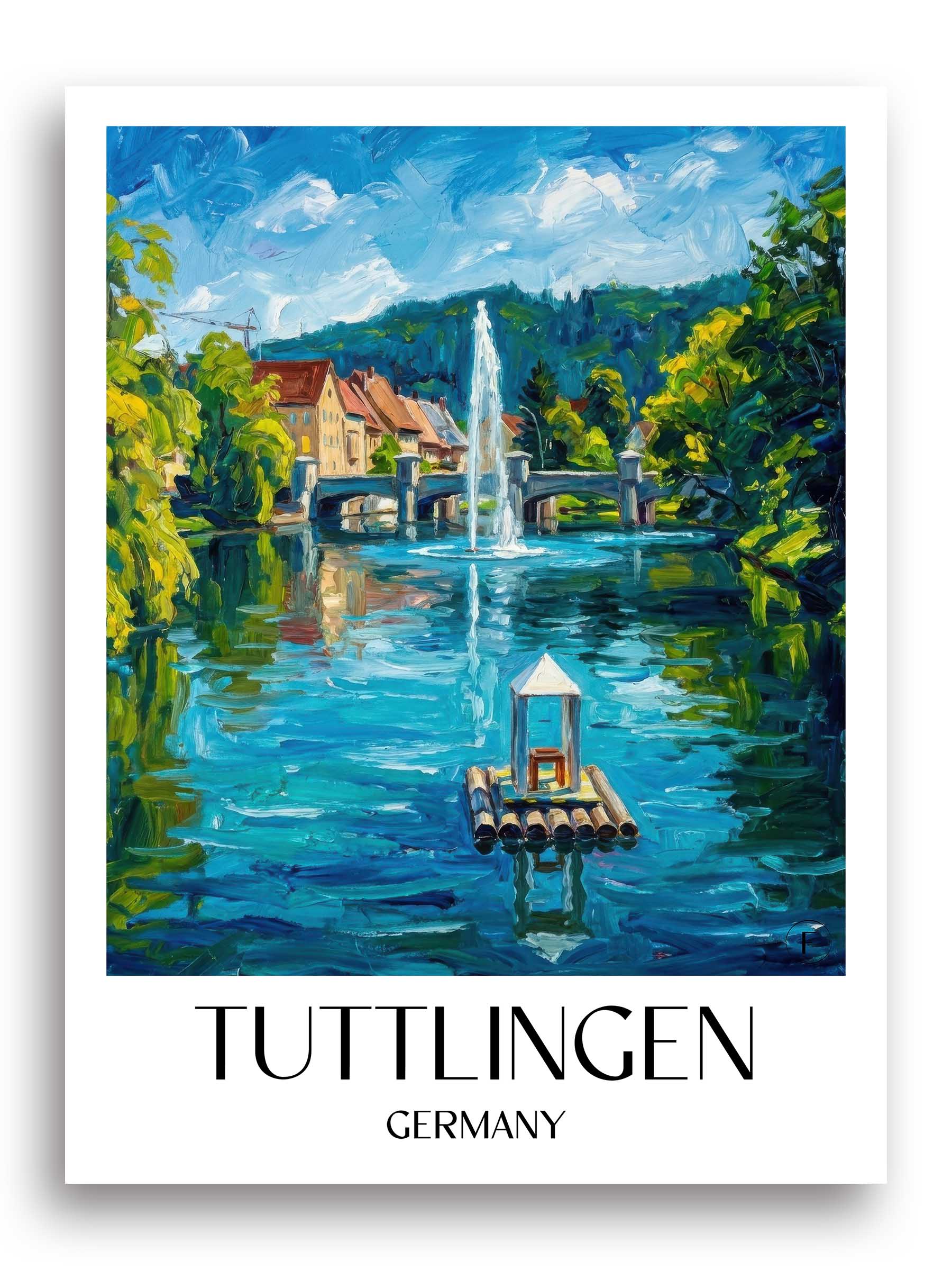 Tuttlingen Poster - Schwarzwald - Deutschland Kunstdruck - Ölgemälde von A4 bis A1
