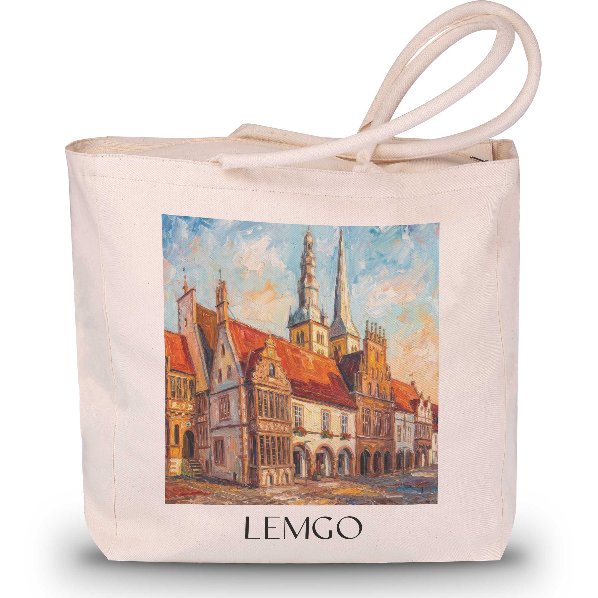lemgo-ostwestfalen-deutschland-einkaufstasche-oil-painting-oelgemaelde