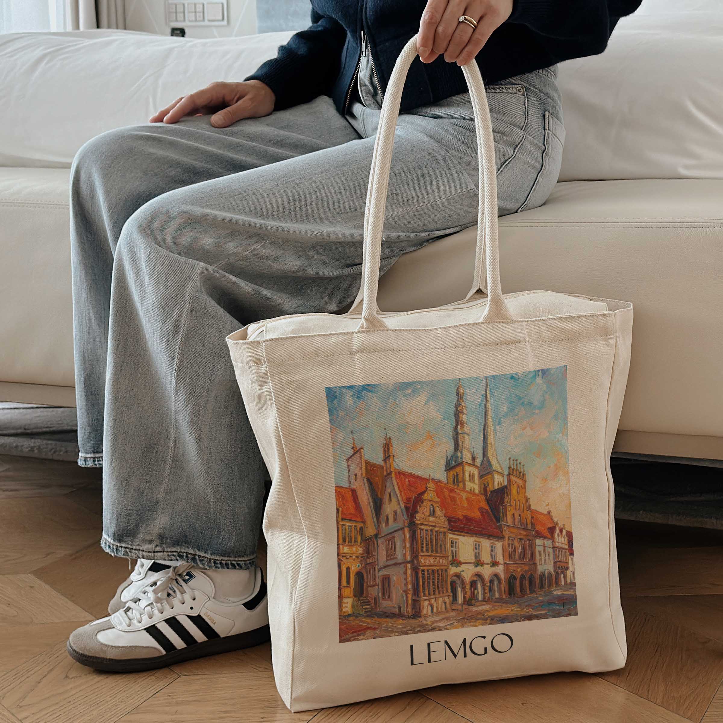 lemgo-ostwestfalen-deutschland-einkaufstasche-oil-painting-oelgemaelde