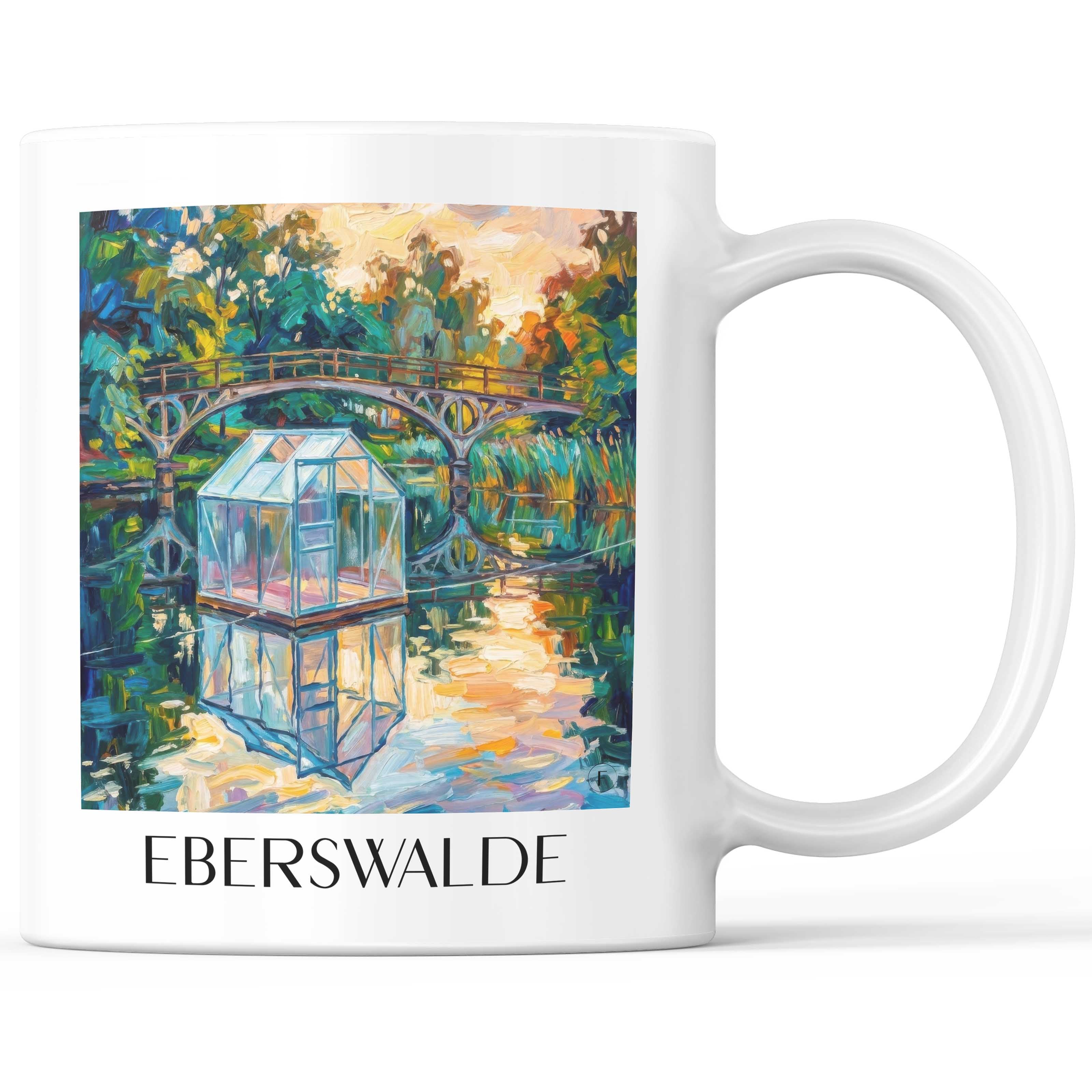 Eberswalde Kaffeebecher - Brandenburg - Deutschland Becher - Kaffeetasse im Ölgemälde Stil