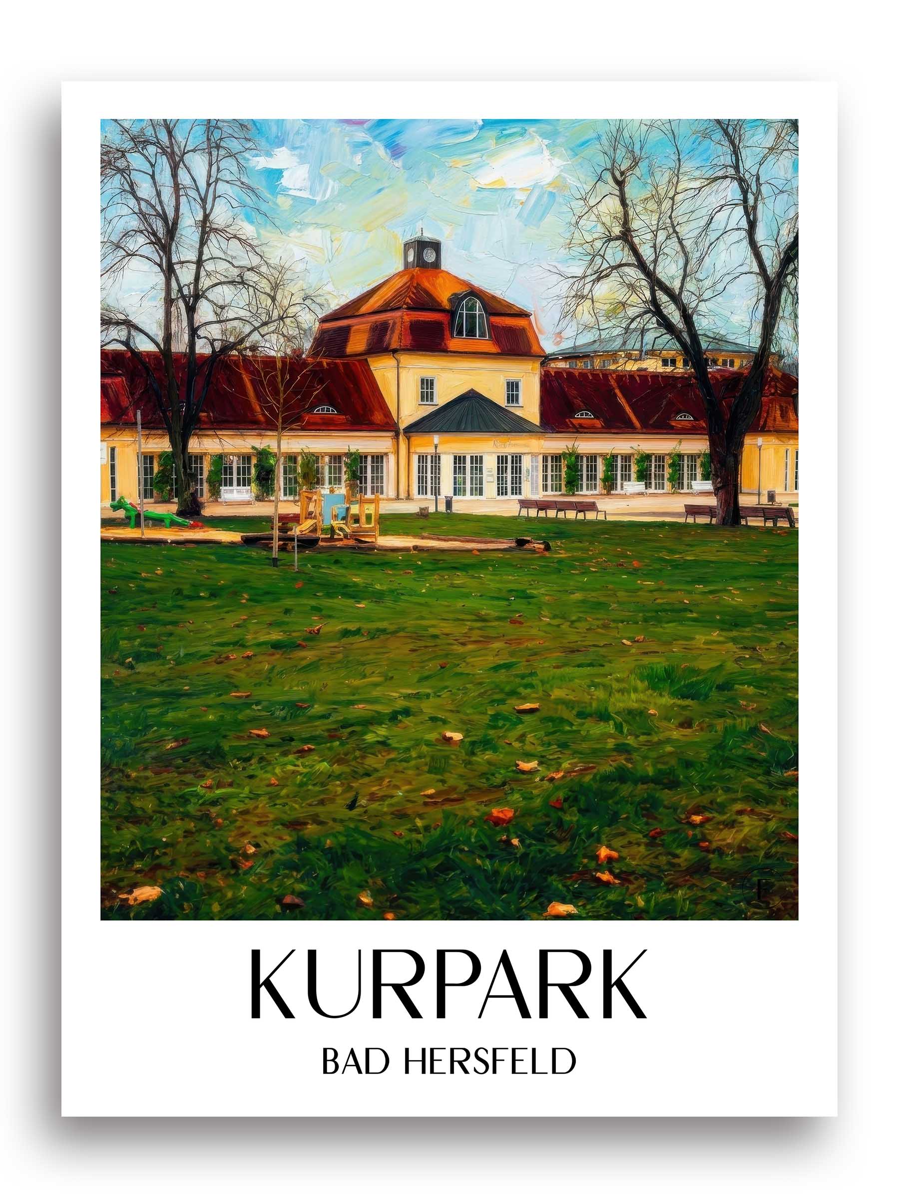 kurpark-bad-hersfeld-deutschland-poster-oil-painting-oelgemaelde