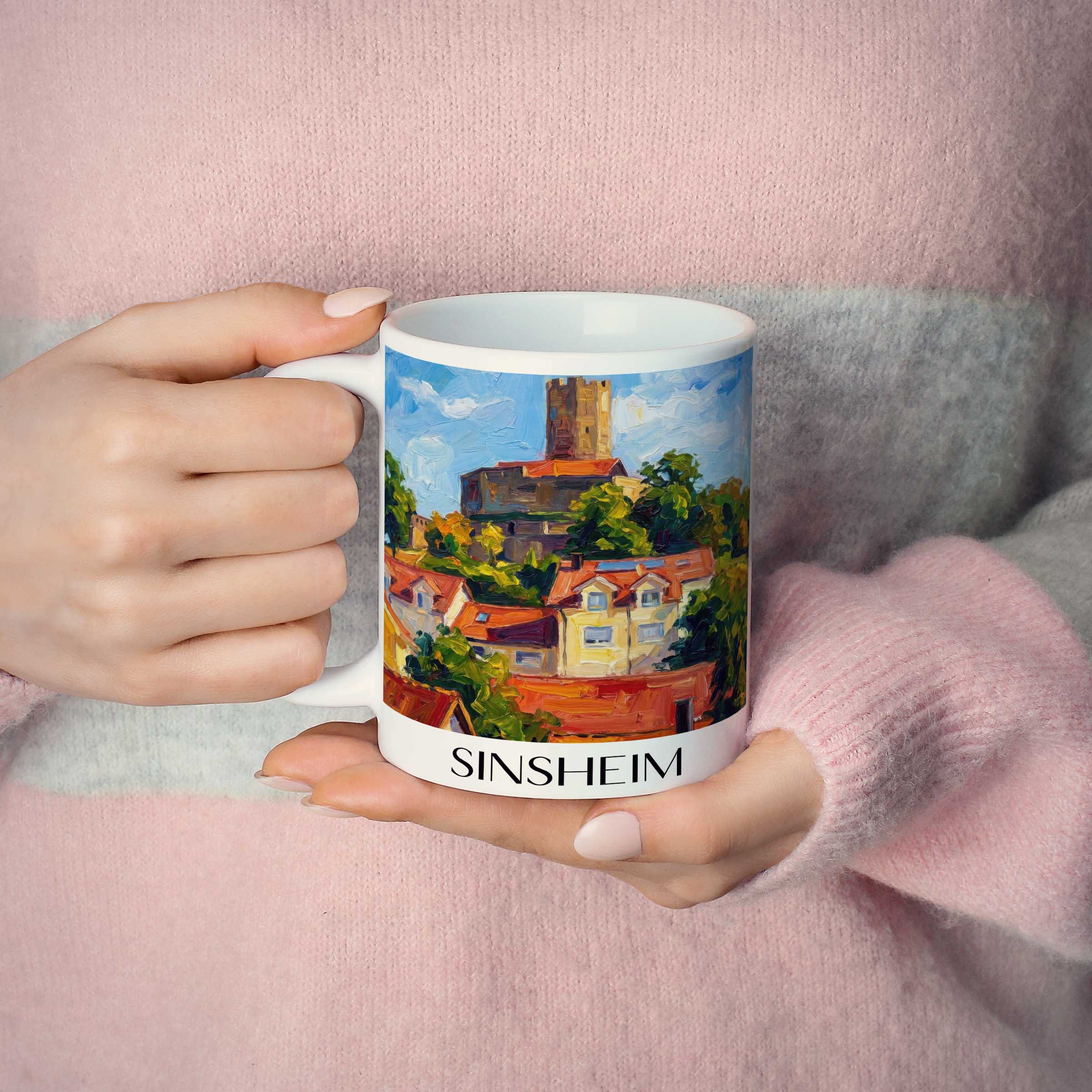 sinsheim-baden-württemberg-deutschland-kaffeebecher-oil-painting-oelgemaelde
