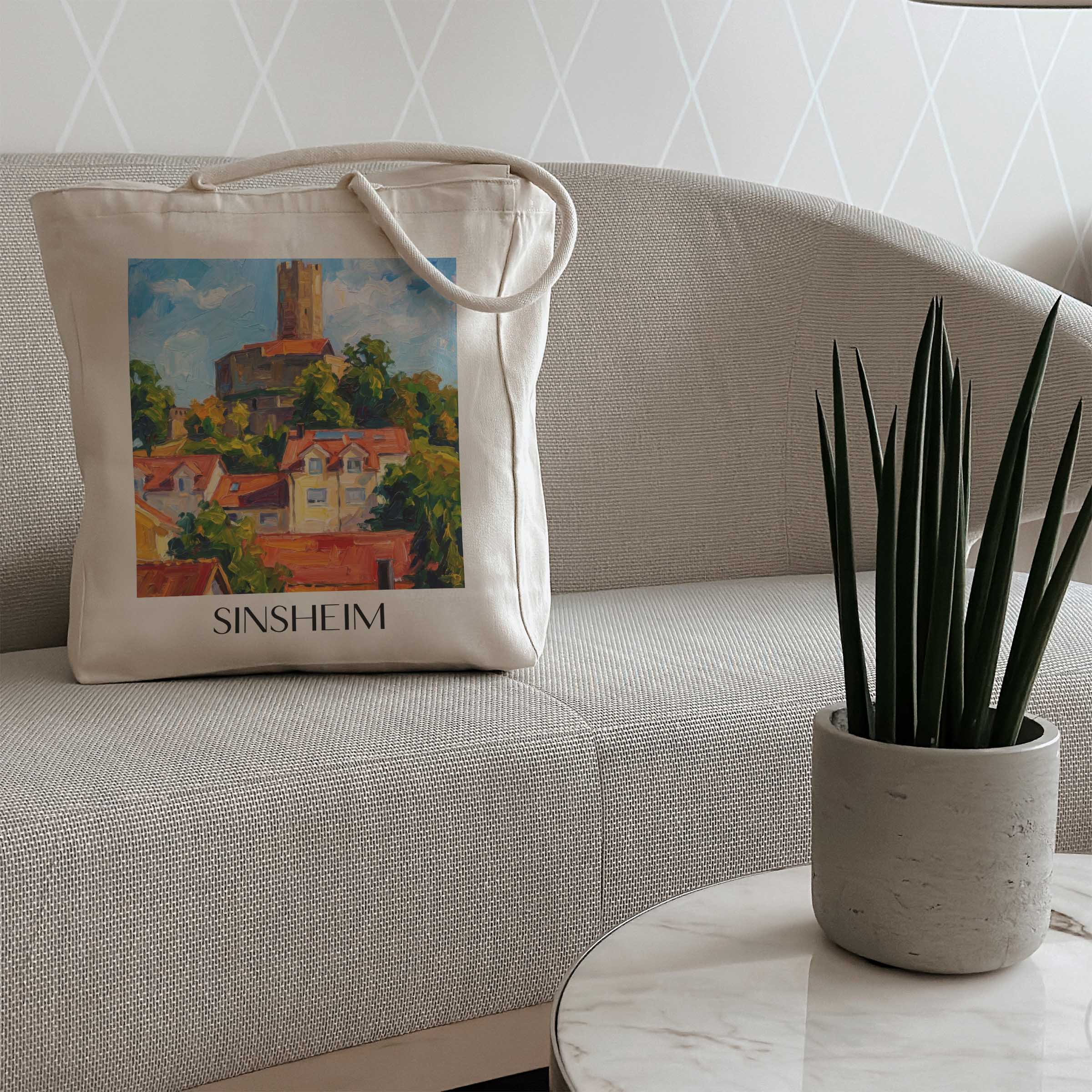 sinsheim-baden-württemberg-deutschland-einkaufstasche-oil-painting-oelgemaelde