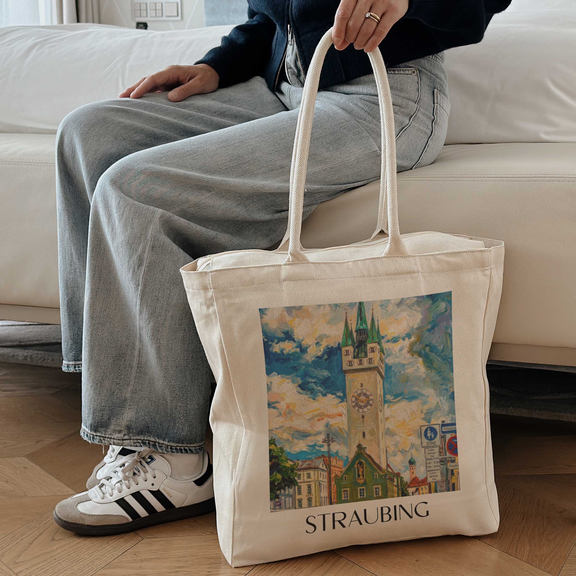straubing-niederbayern-deutschland-einkaufstasche-oil-painting-oelgemaelde