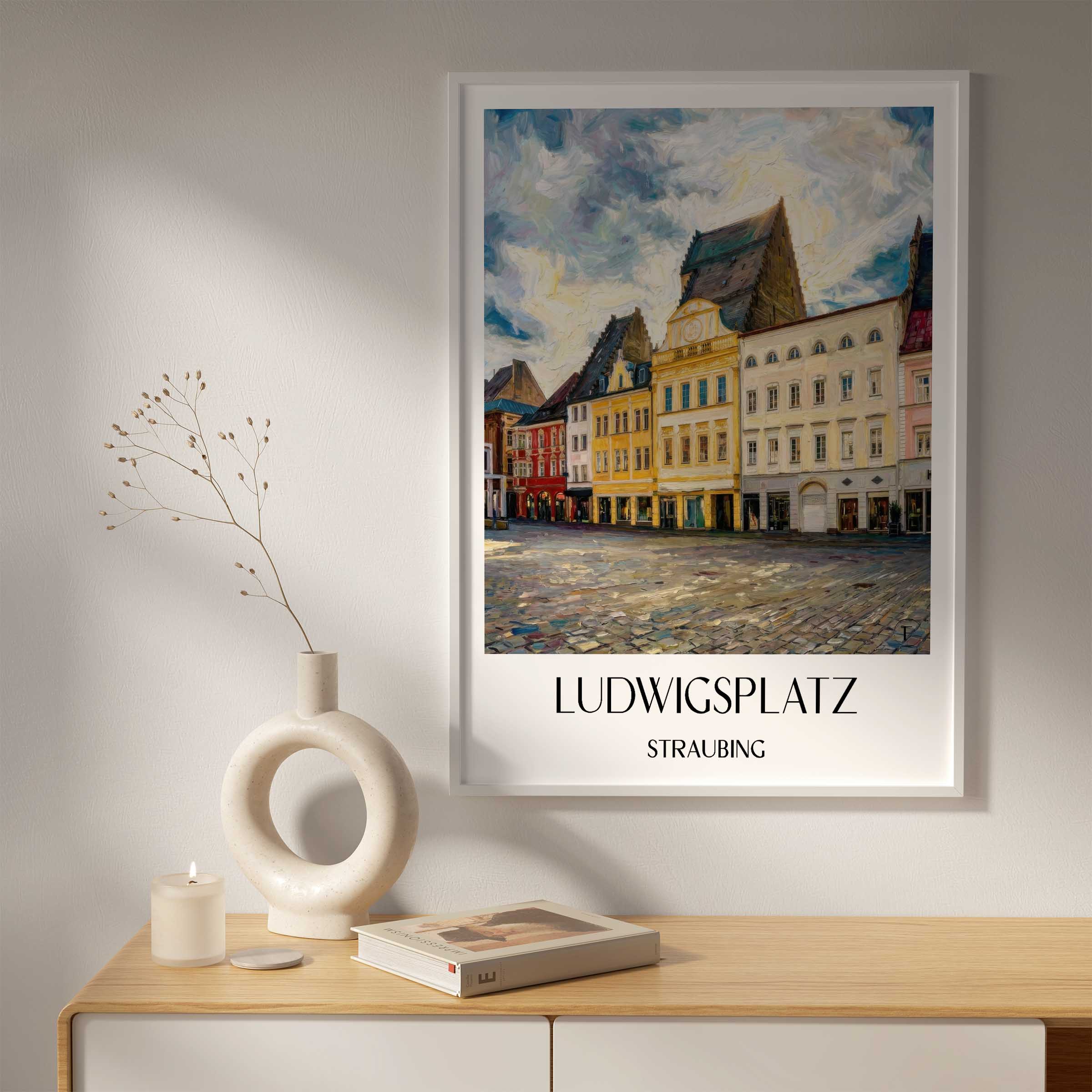 ludwigsplatz-straubing-deutschland-poster-oil-painting-oelgemaelde