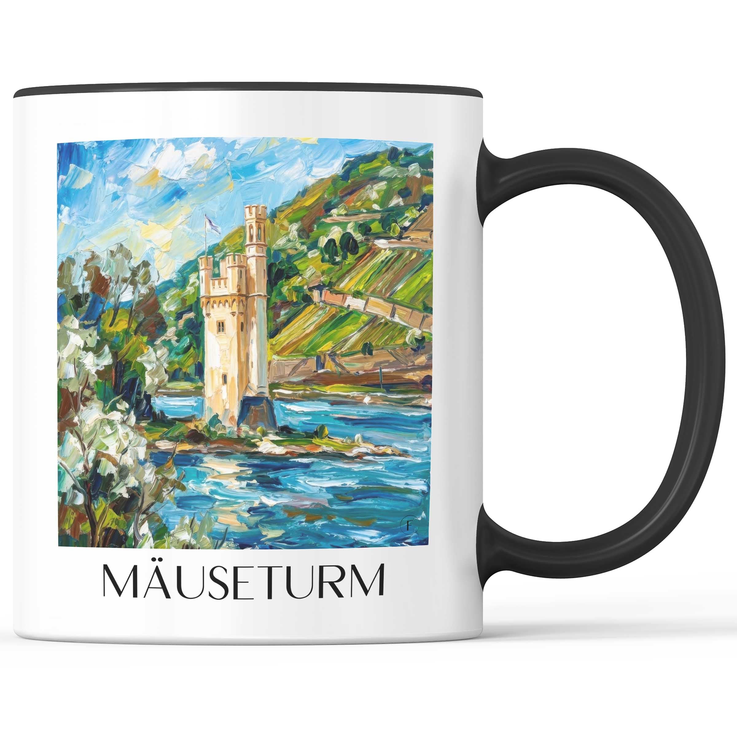 Bingen am Rhein Kaffeebecher - Bingen am Rhein - Deutschland Becher - Kaffeetasse im Ölgemälde Stil