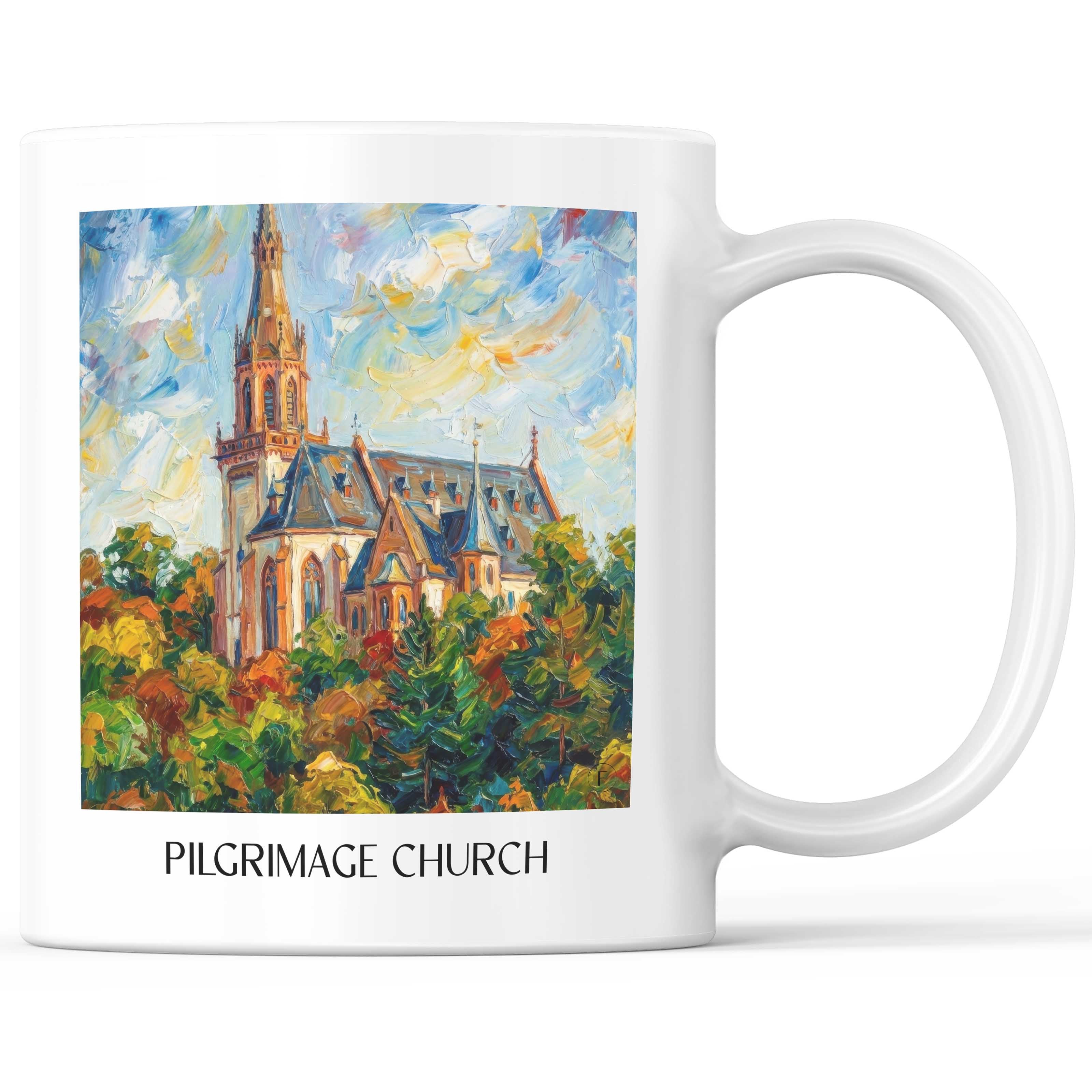 Wallfahrtskirche Kaffeebecher - Bingen am Rhein - Deutschland Becher - Kaffeetasse im Ölgemälde Stil