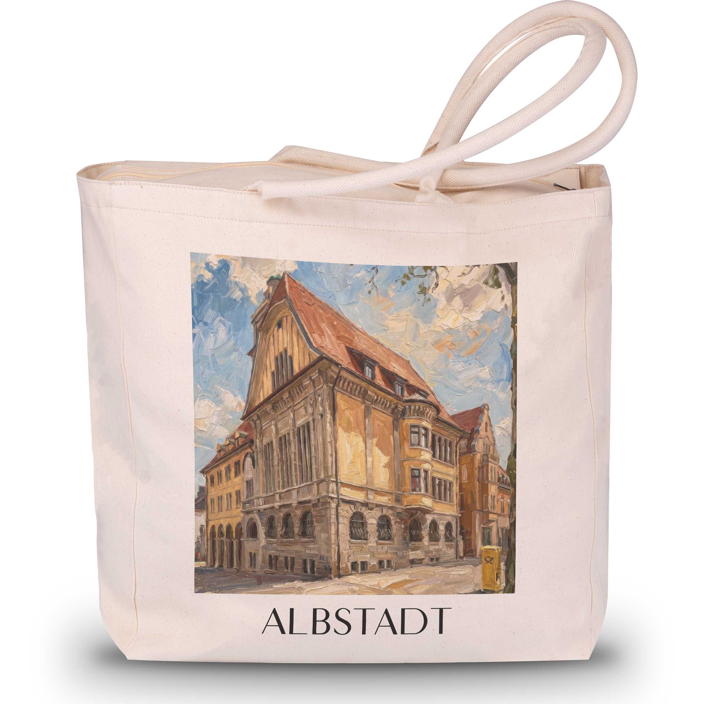 albstadt-schwäbische-alb-deutschland-einkaufstasche-oil-painting-oelgemaelde