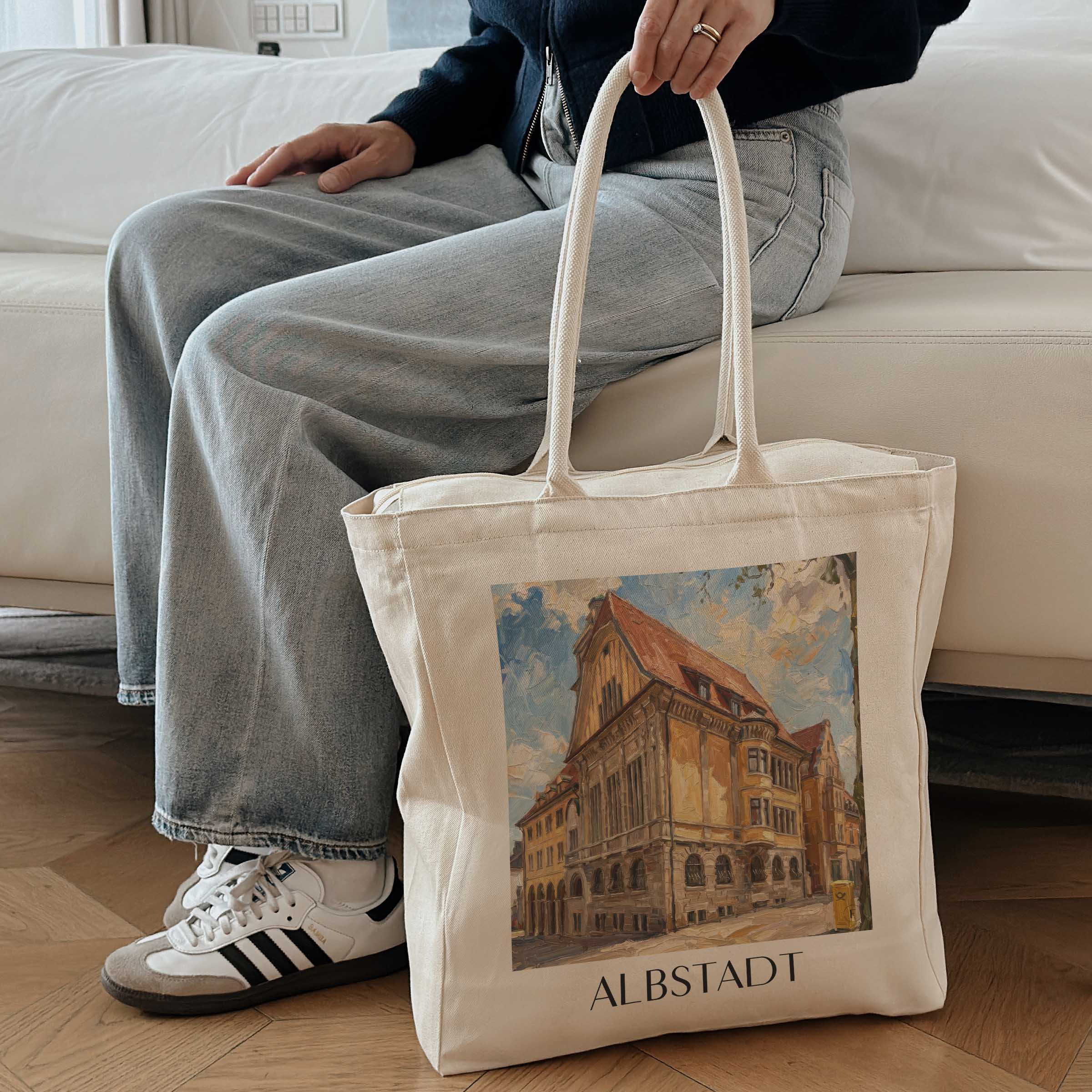 albstadt-schwäbische-alb-deutschland-einkaufstasche-oil-painting-oelgemaelde