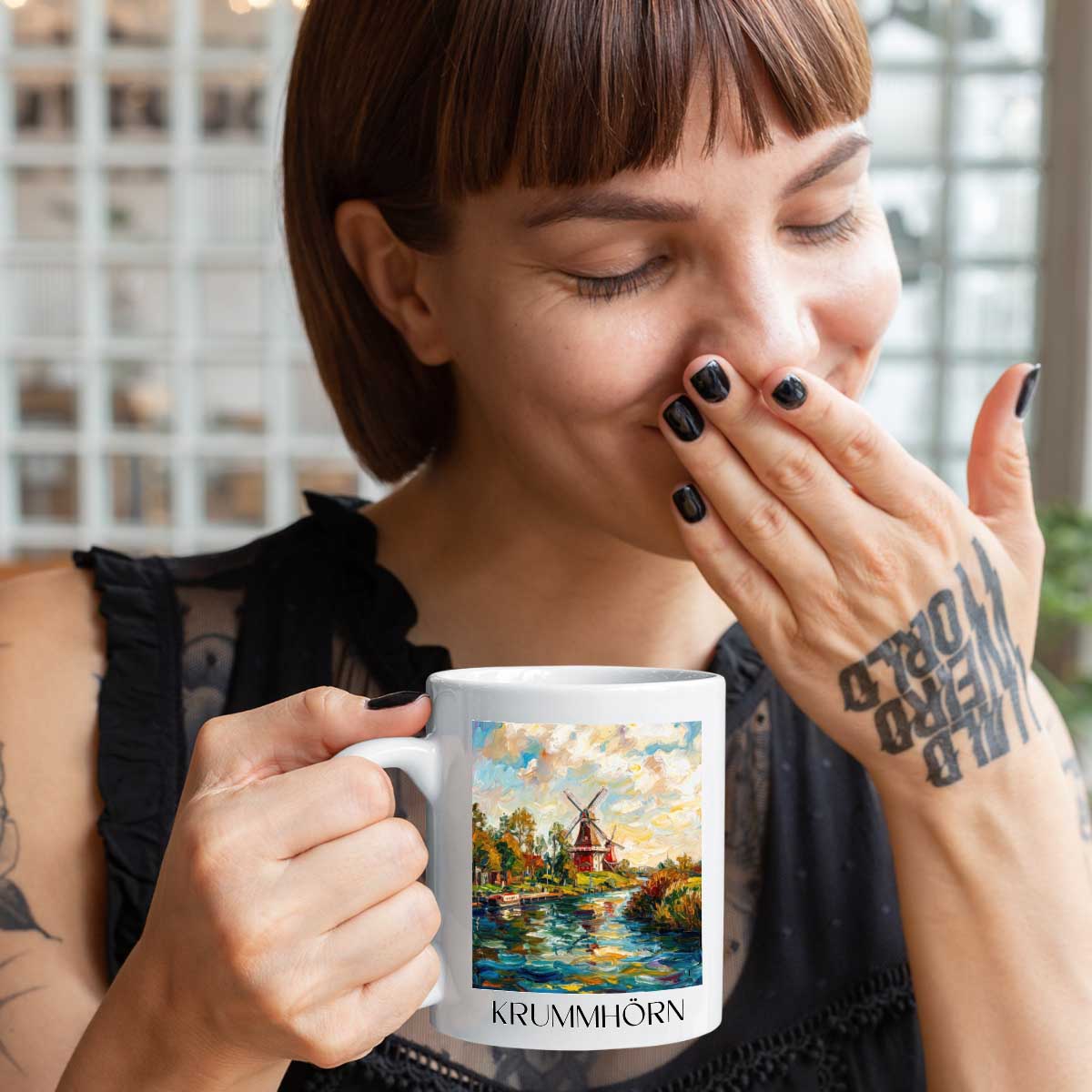krummhörn-ostfriesland-deutschland-kaffeebecher-oil-painting-oelgemaelde