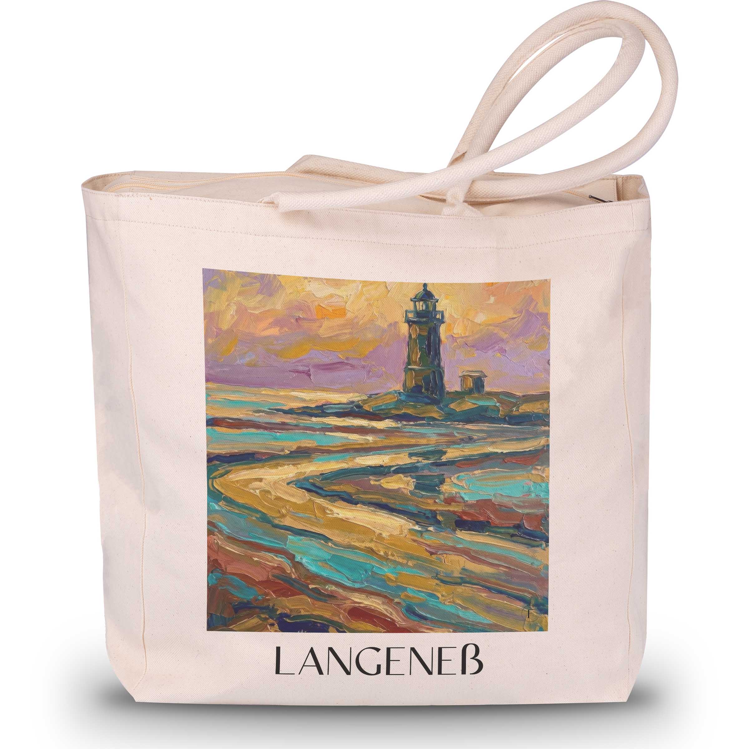 langeneß-schleswig-holstein-deutschland-einkaufstasche-oil-painting-oelgemaelde