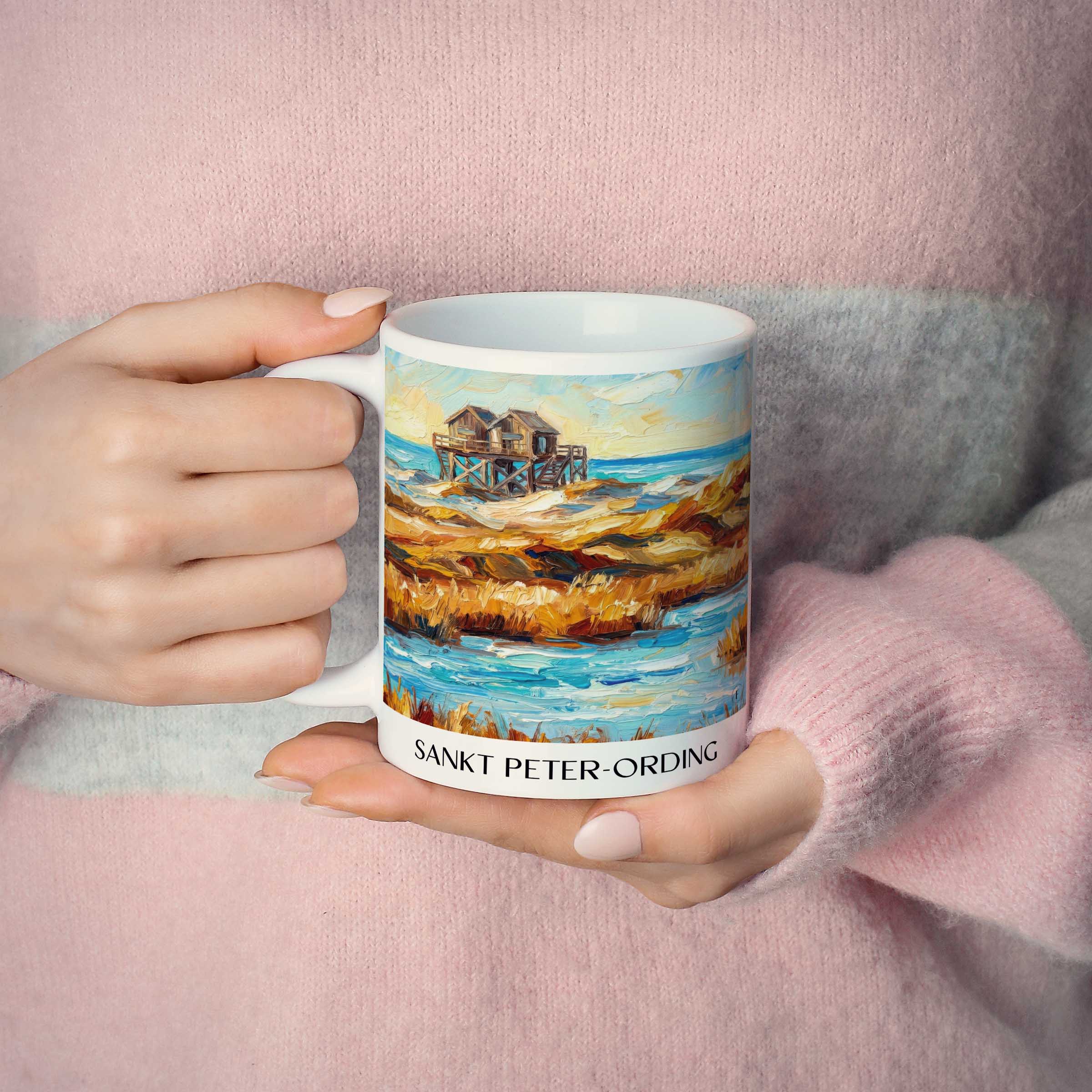 sankt-peter-ording-schleswig-holstein-deutschland-kaffeebecher-oil-painting-oelgemaelde