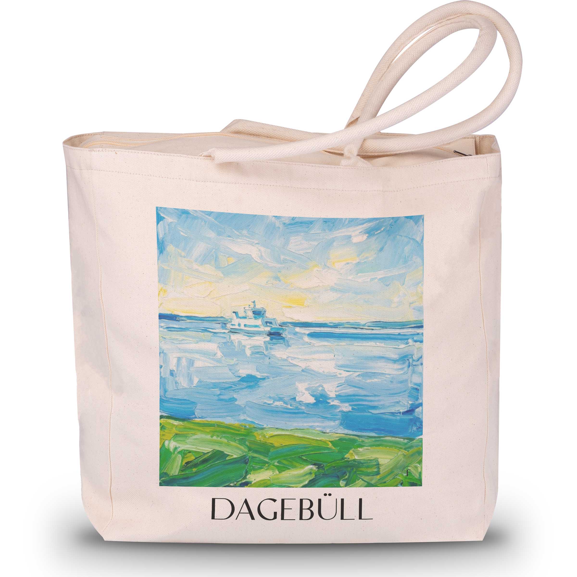 Dagebüll Shopping Tasche - Nordfriesland - Deutschland Tote Bag - Einkaufstasche im Ölgemälde Stil