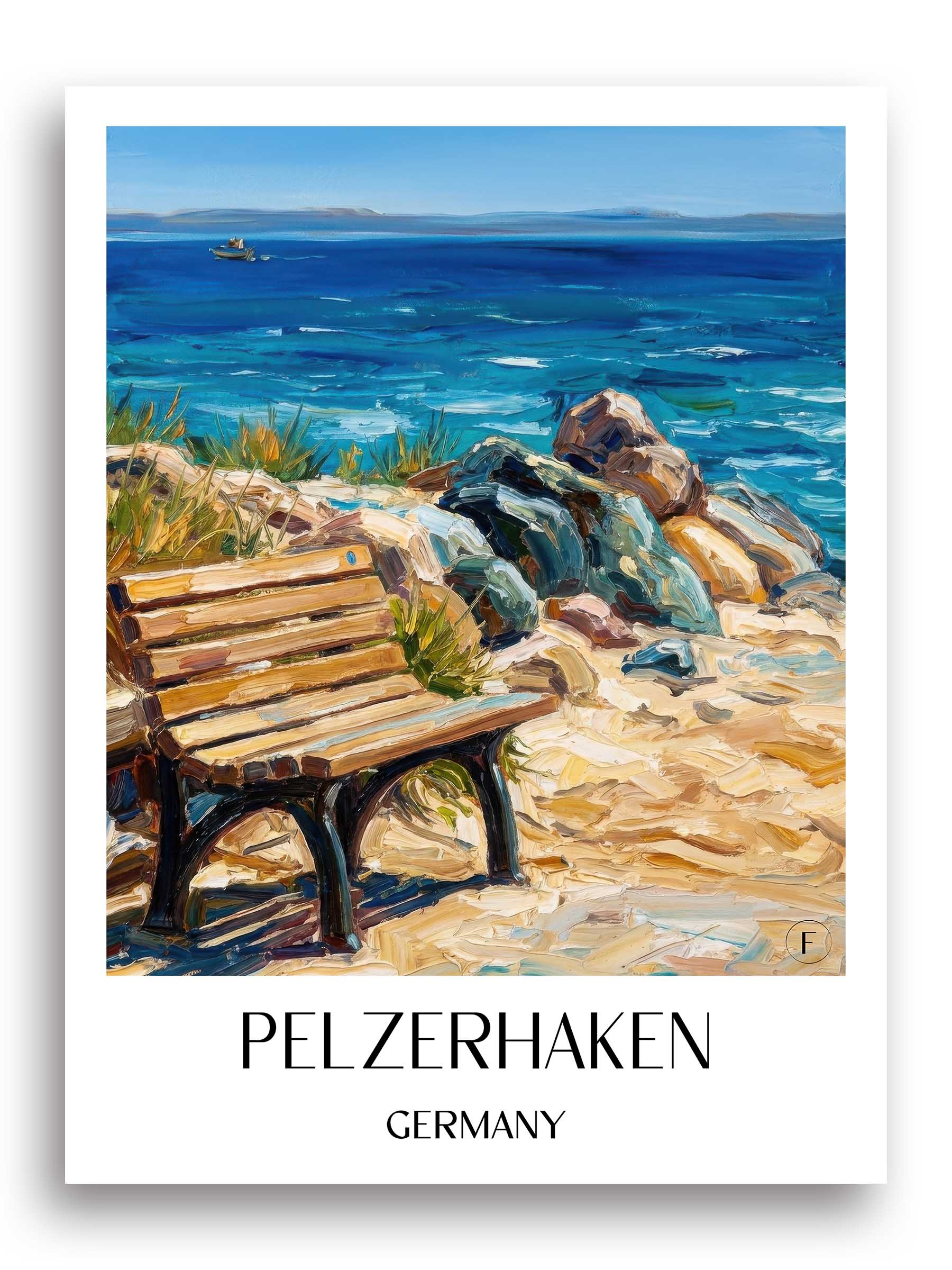 Pelzerhaken Poster - Ostholstein - Deutschland Kunstdruck - Ölgemälde von A4 bis A1