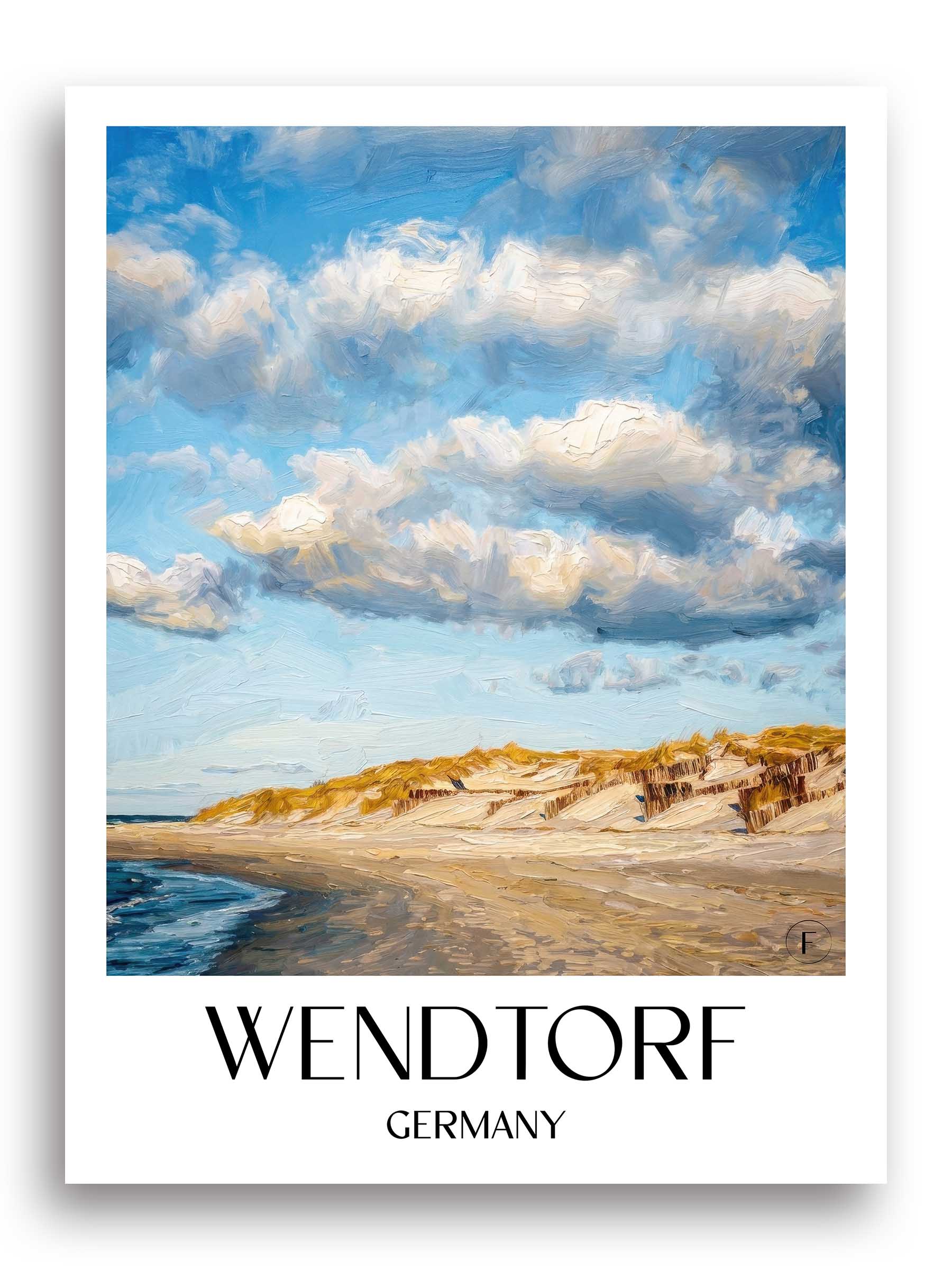Wendtorf Poster - Schleswig-Holstein - Deutschland Kunstdruck - Ölgemälde von A4 bis A1