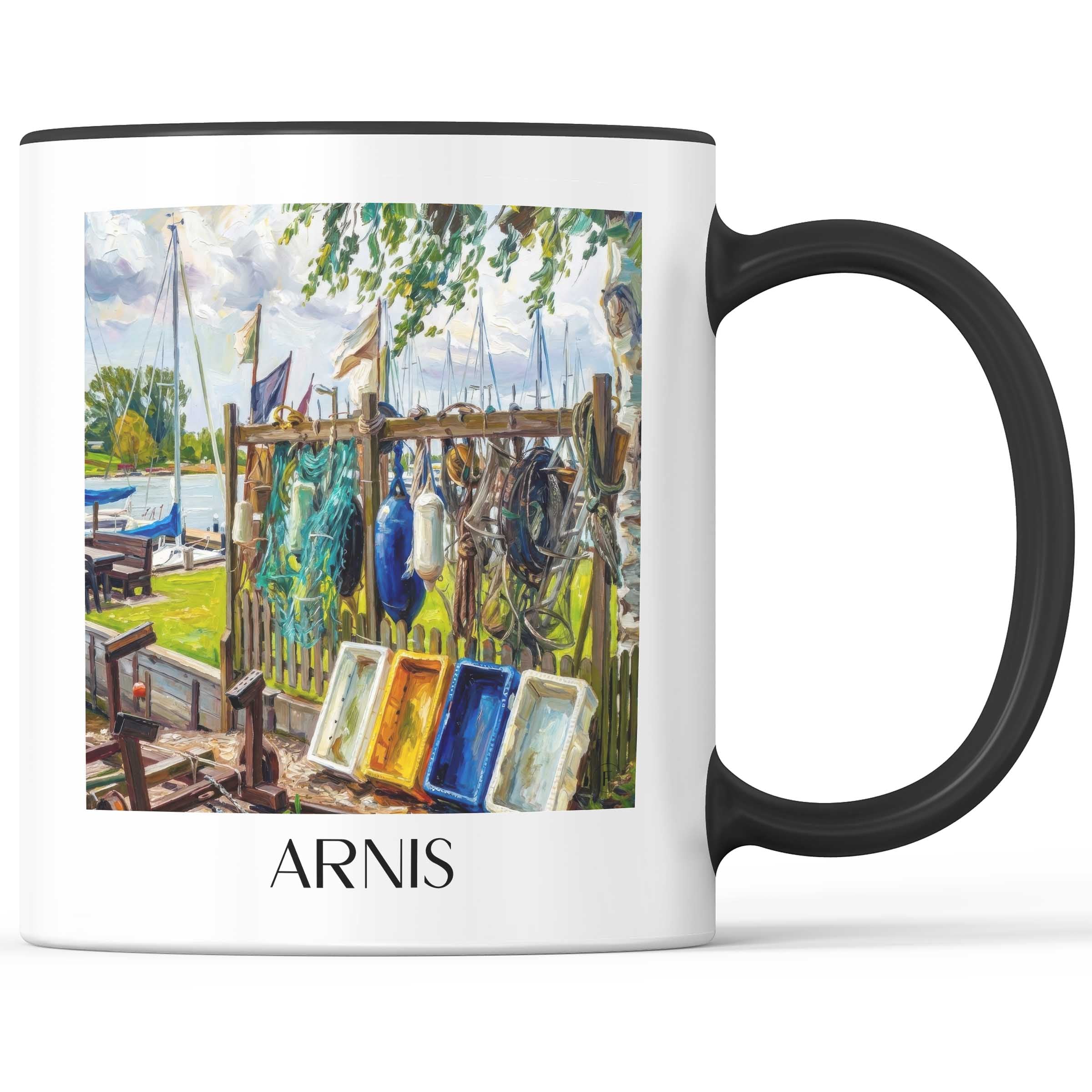 arnis-schleswig-holstein-deutschland-kaffeebecher-oil-painting-oelgemaelde