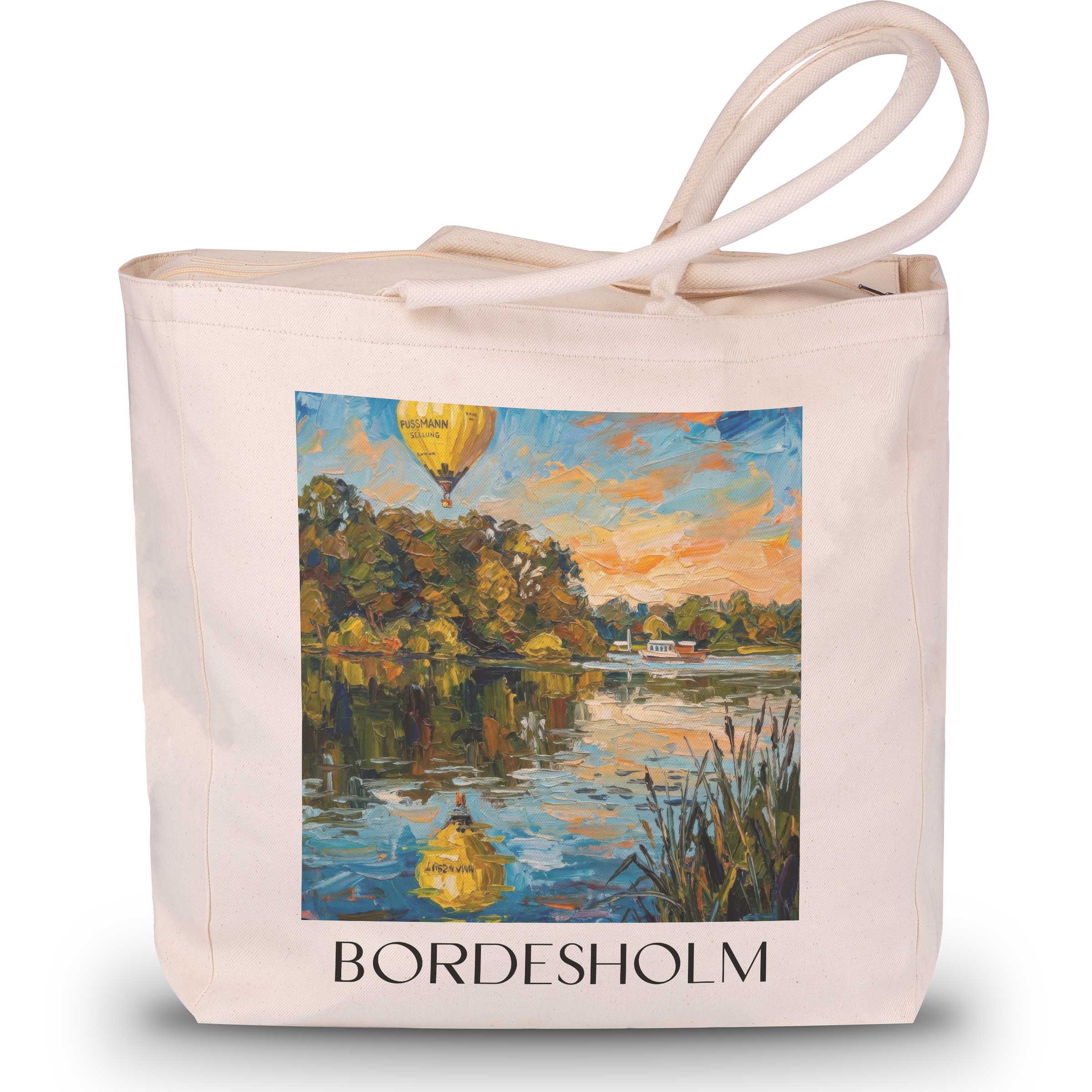 Bordesholm Shopping Tasche - Mittelholstein - Deutschland Tote Bag - Einkaufstasche im Ölgemälde Stil
