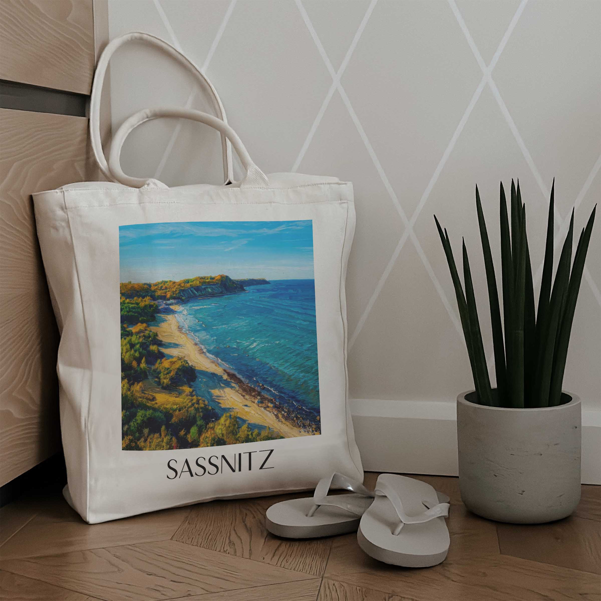 sassnitz-rügen-deutschland-einkaufstasche-oil-painting-oelgemaelde