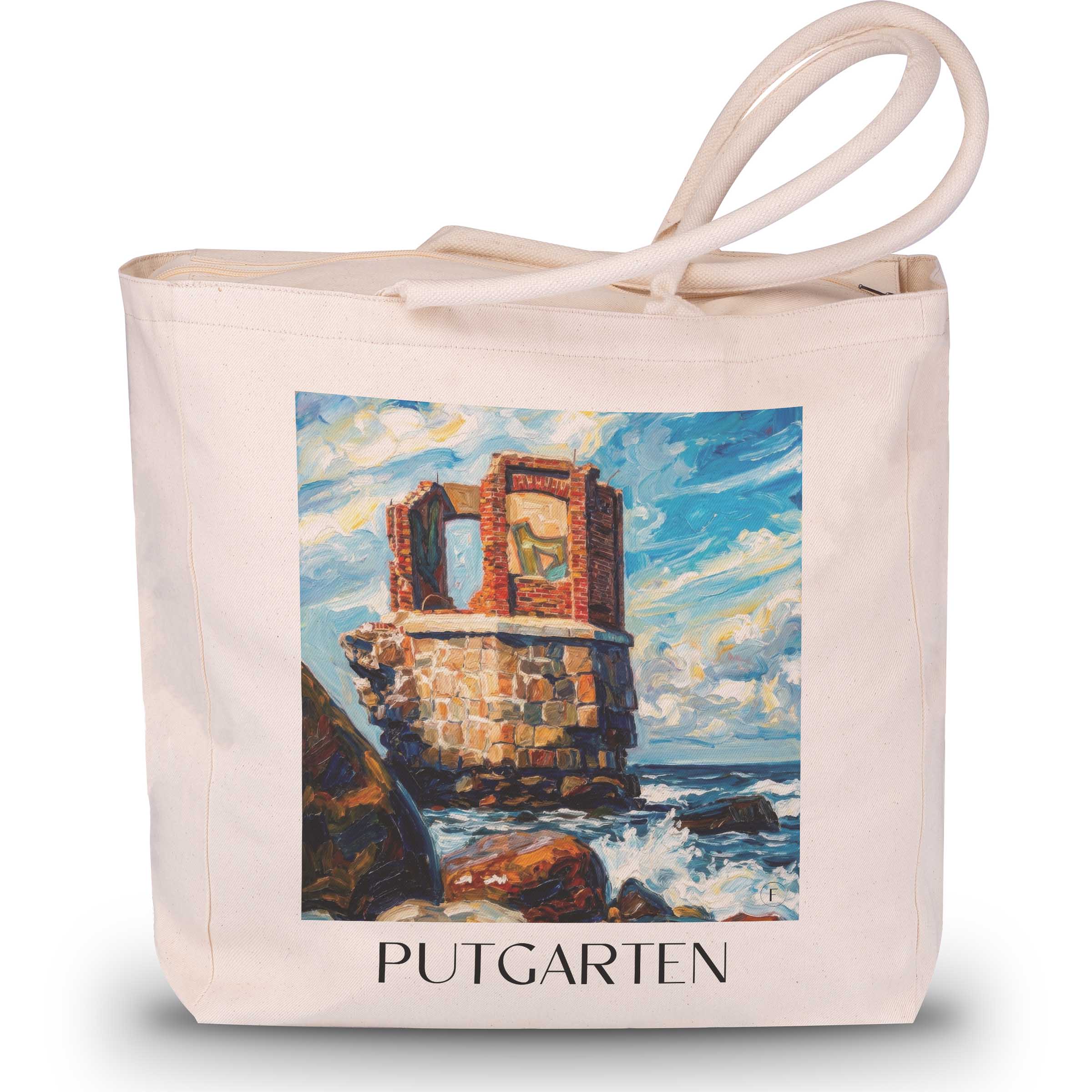 Putgarten Shopping Tasche - Rügen - Deutschland Tote Bag - Einkaufstasche im Ölgemälde Stil