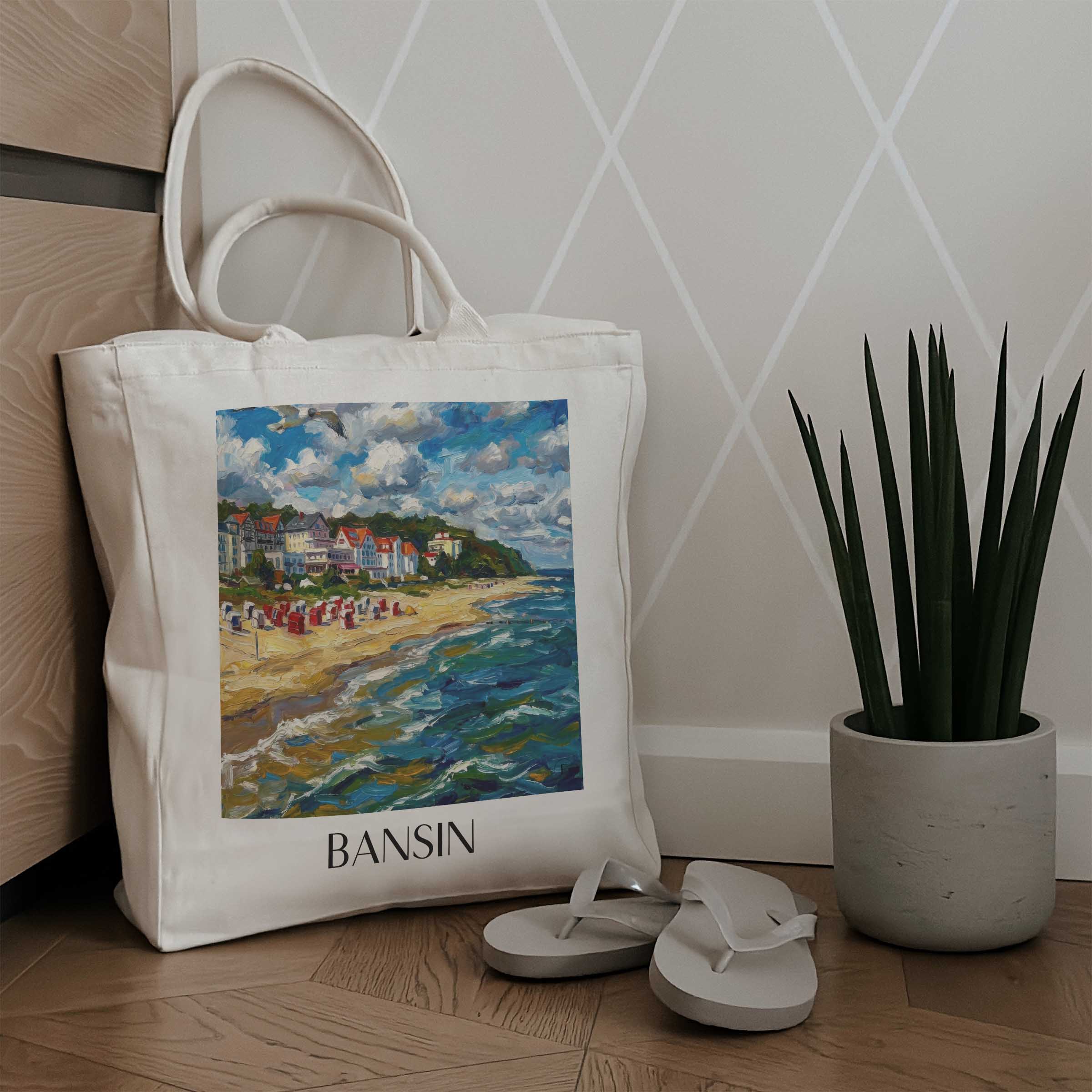bansin-usedom-deutschland-einkaufstasche-oil-painting-oelgemaelde