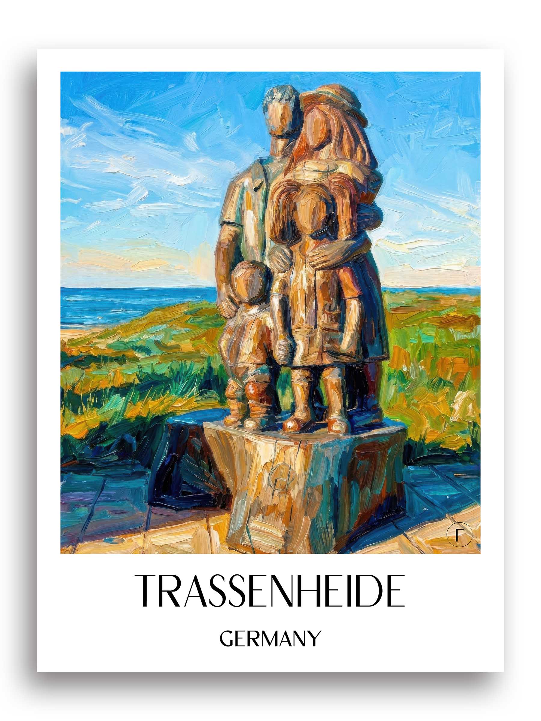 Trassenheide Poster - Usedom - Deutschland Kunstdruck - Ölgemälde von A4 bis A1