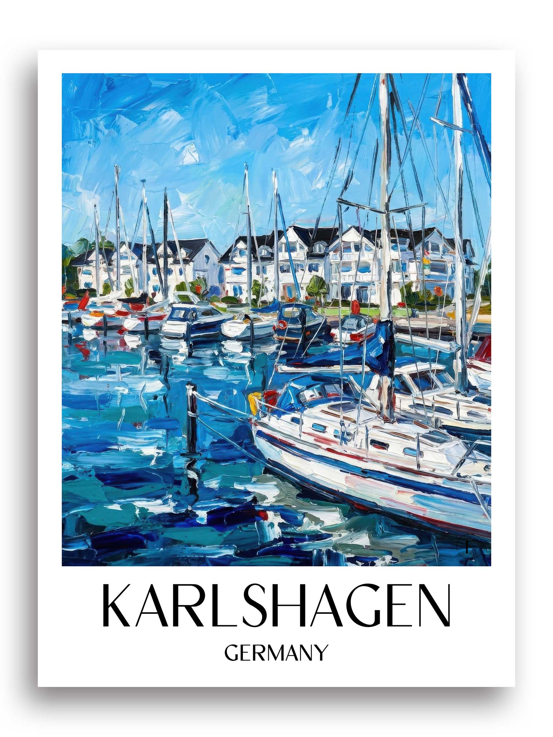 Karlshagen Poster - Usedom - Deutschland Kunstdruck - Ölgemälde von A4 bis A1