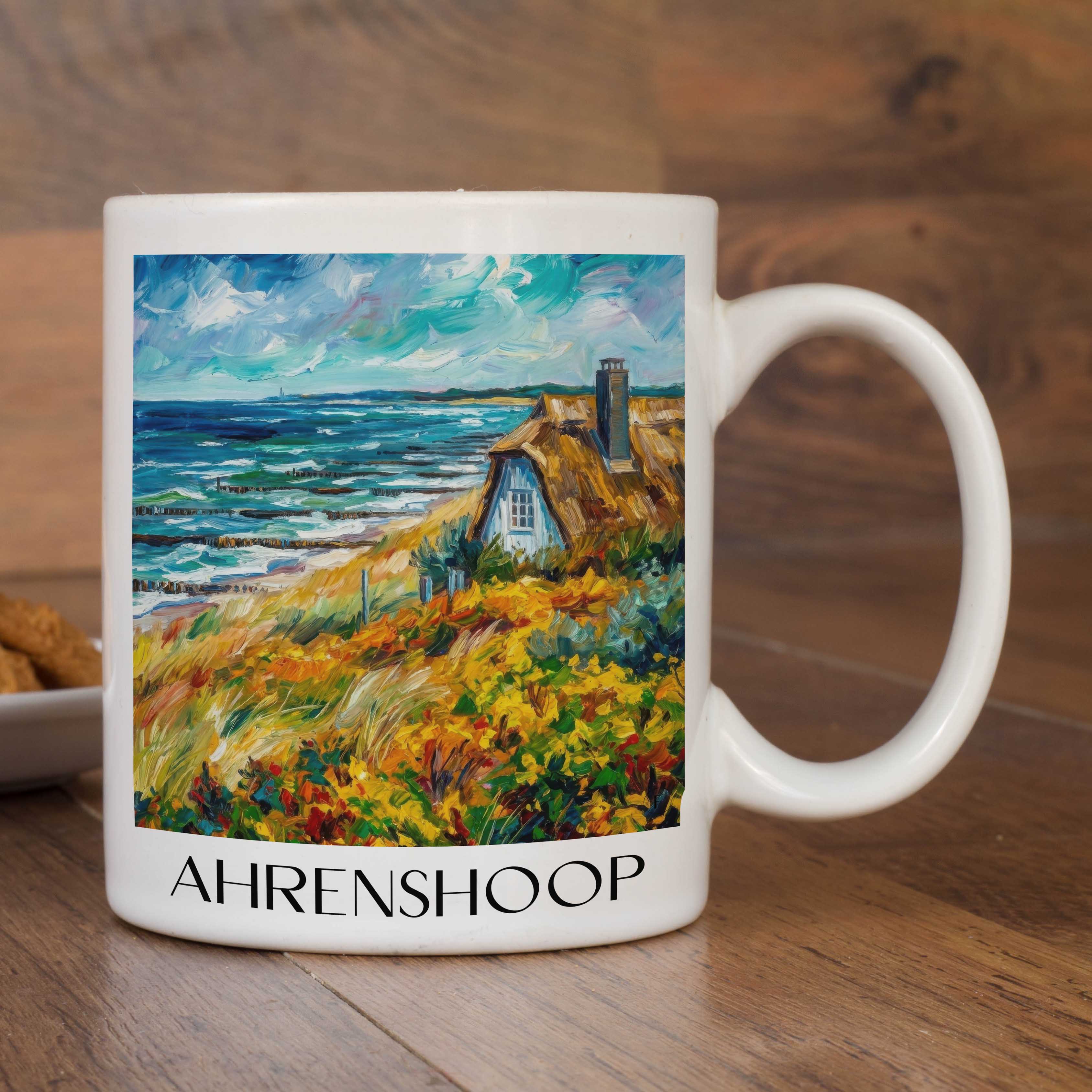 ahrenshoop-mecklenburg-vorpommern-deutschland-kaffeebecher-oil-painting-oelgemaelde