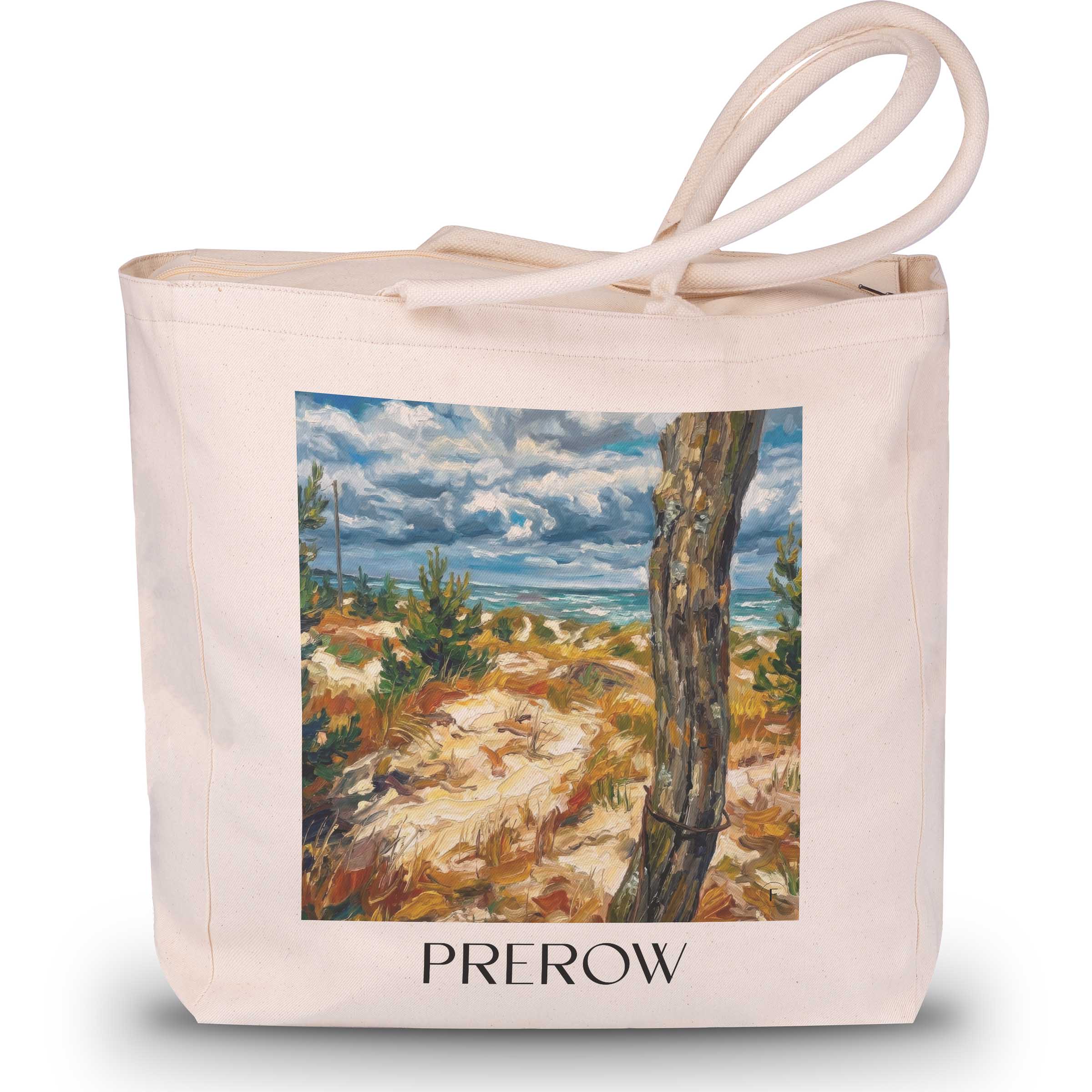 Prerow Shopping Tasche - Mecklenburg-Vorpommern - Deutschland Tote Bag - Einkaufstasche im Ölgemälde Stil