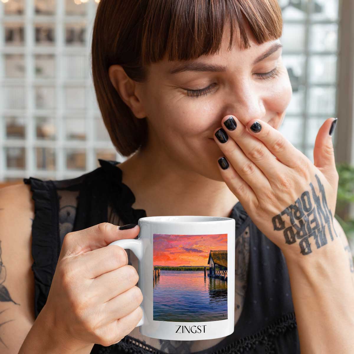 zingst-mecklenburg-vorpommern-deutschland-kaffeebecher-oil-painting-oelgemaelde