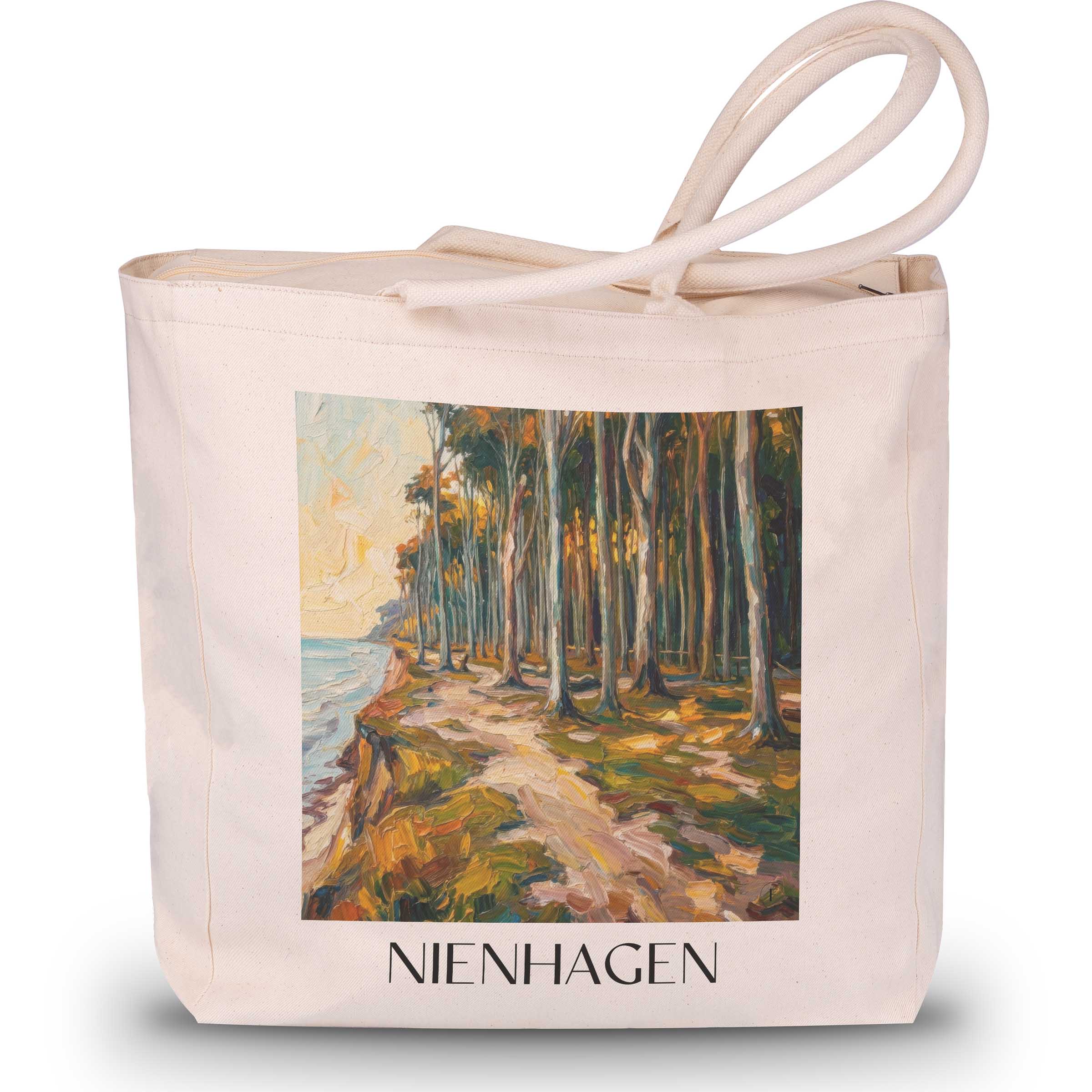 nienhagen-mecklenburg-vorpommern-deutschland-einkaufstasche-oil-painting-oelgemaelde