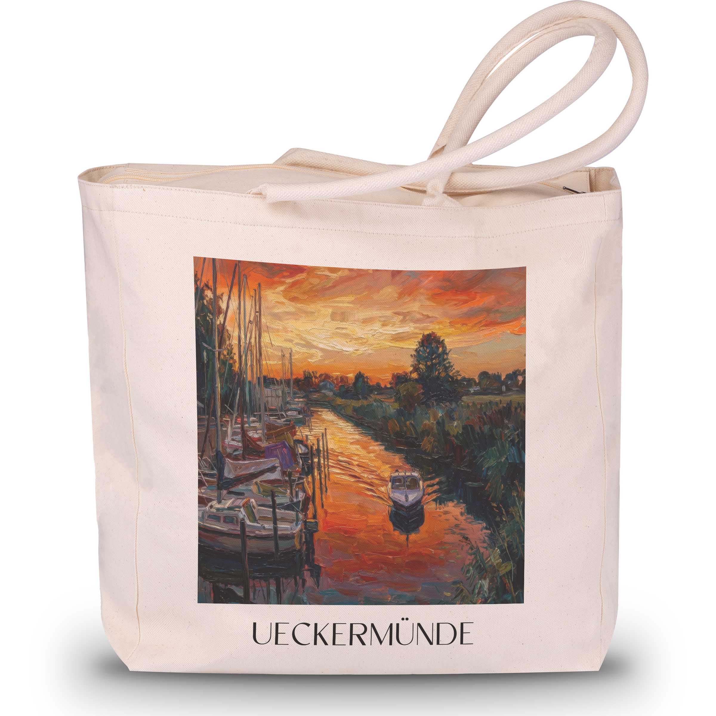 ueckermünde-mecklenburg-vorpommern-deutschland-einkaufstasche-oil-painting-oelgemaelde