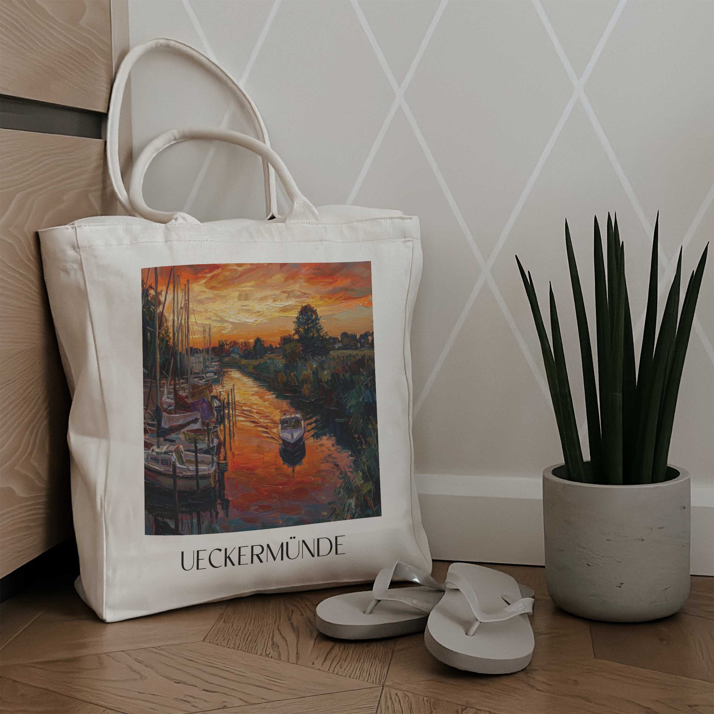 ueckermünde-mecklenburg-vorpommern-deutschland-einkaufstasche-oil-painting-oelgemaelde