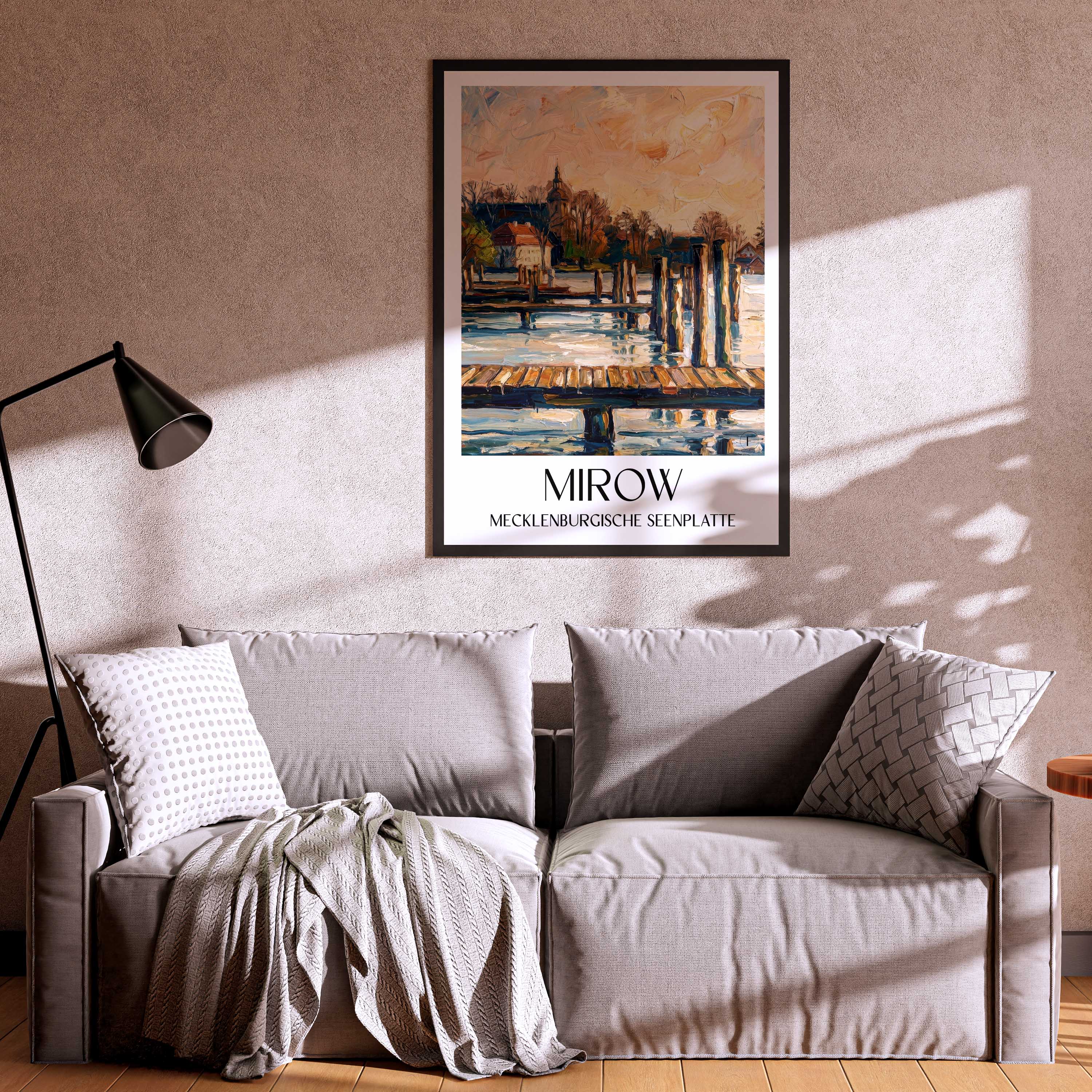 mirow-mecklenburgische-seenplatte-deutschland-poster-oil-painting-oelgemaelde