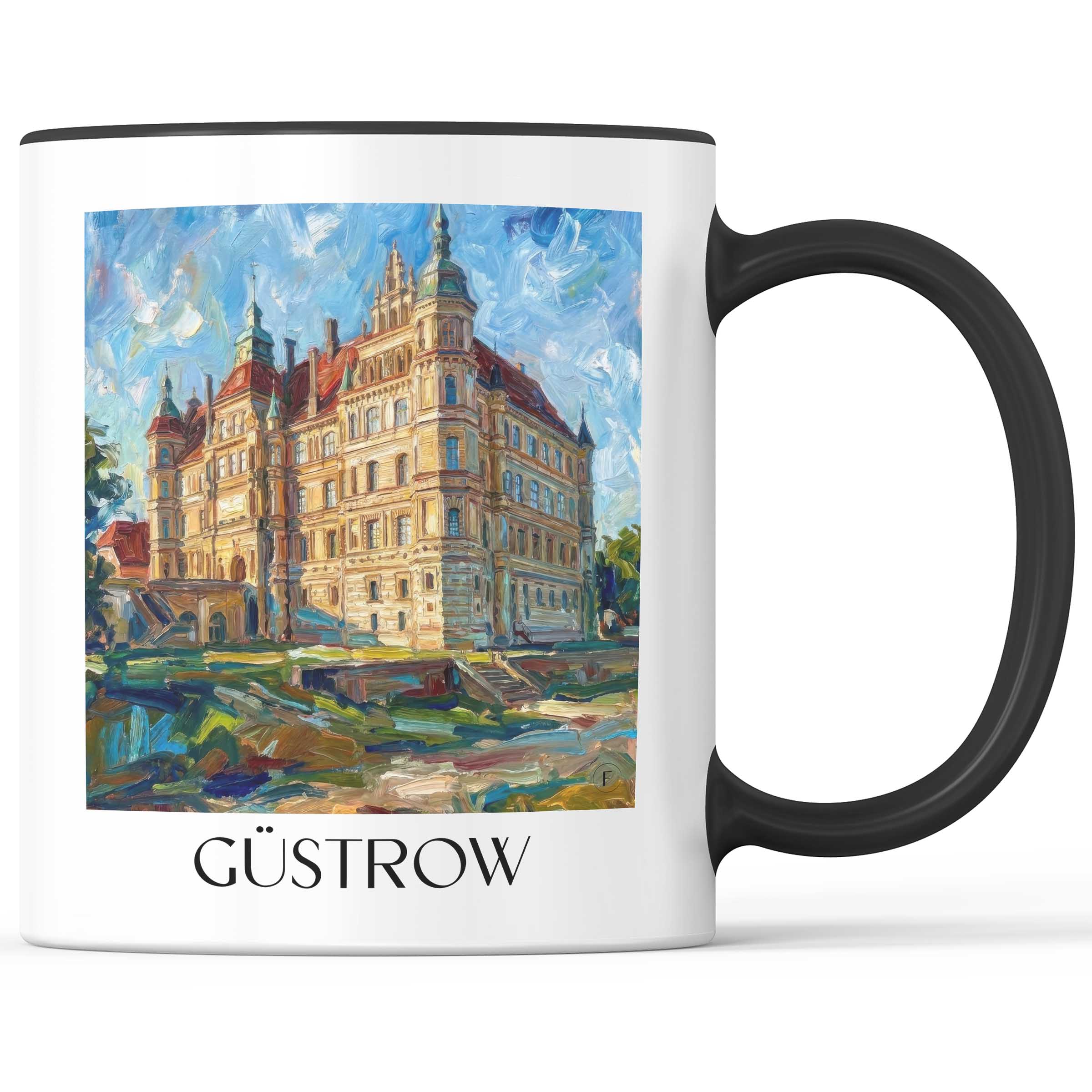 güstrow-mecklenburg-vorpommern-deutschland-kaffeebecher-oil-painting-oelgemaelde