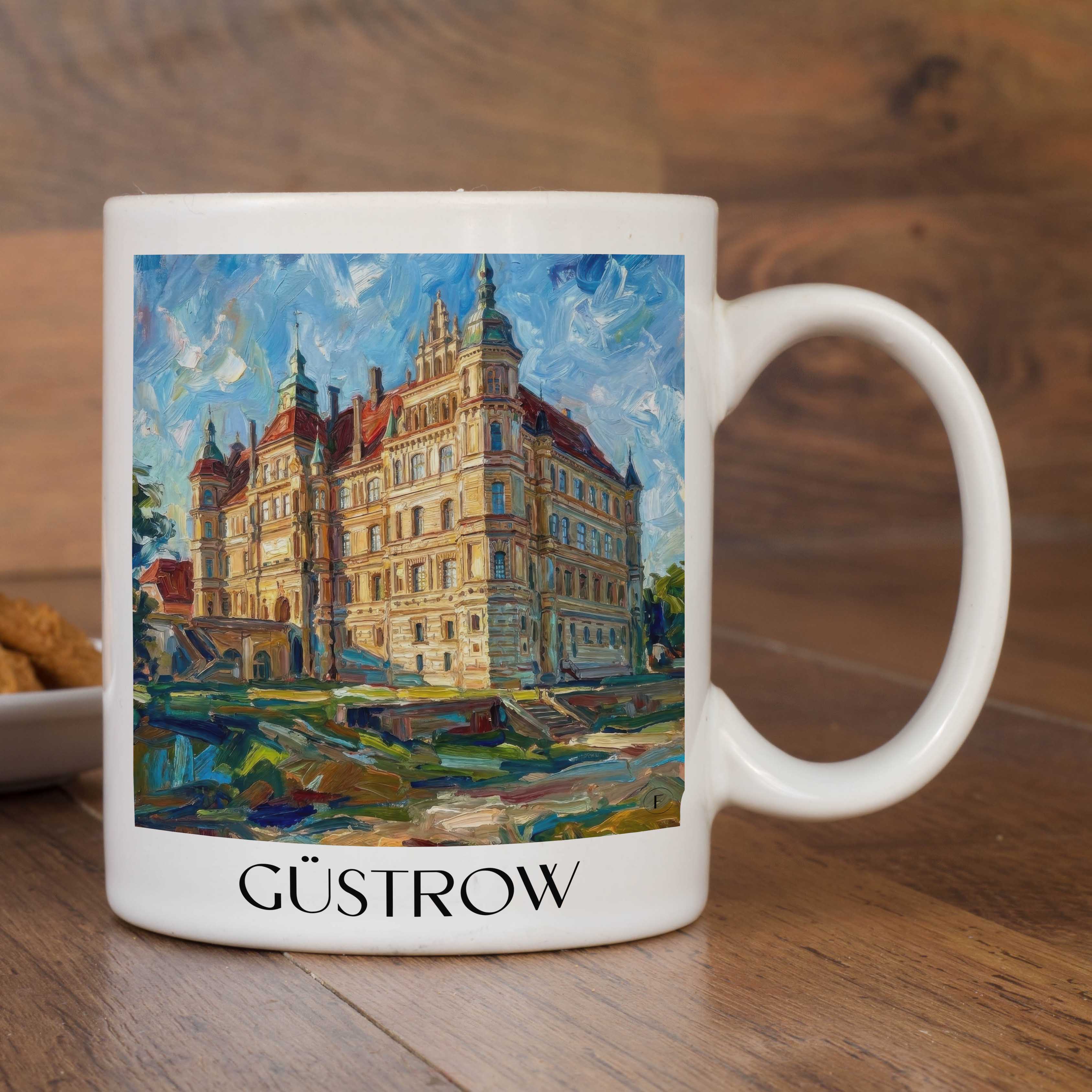 güstrow-mecklenburg-vorpommern-deutschland-kaffeebecher-oil-painting-oelgemaelde