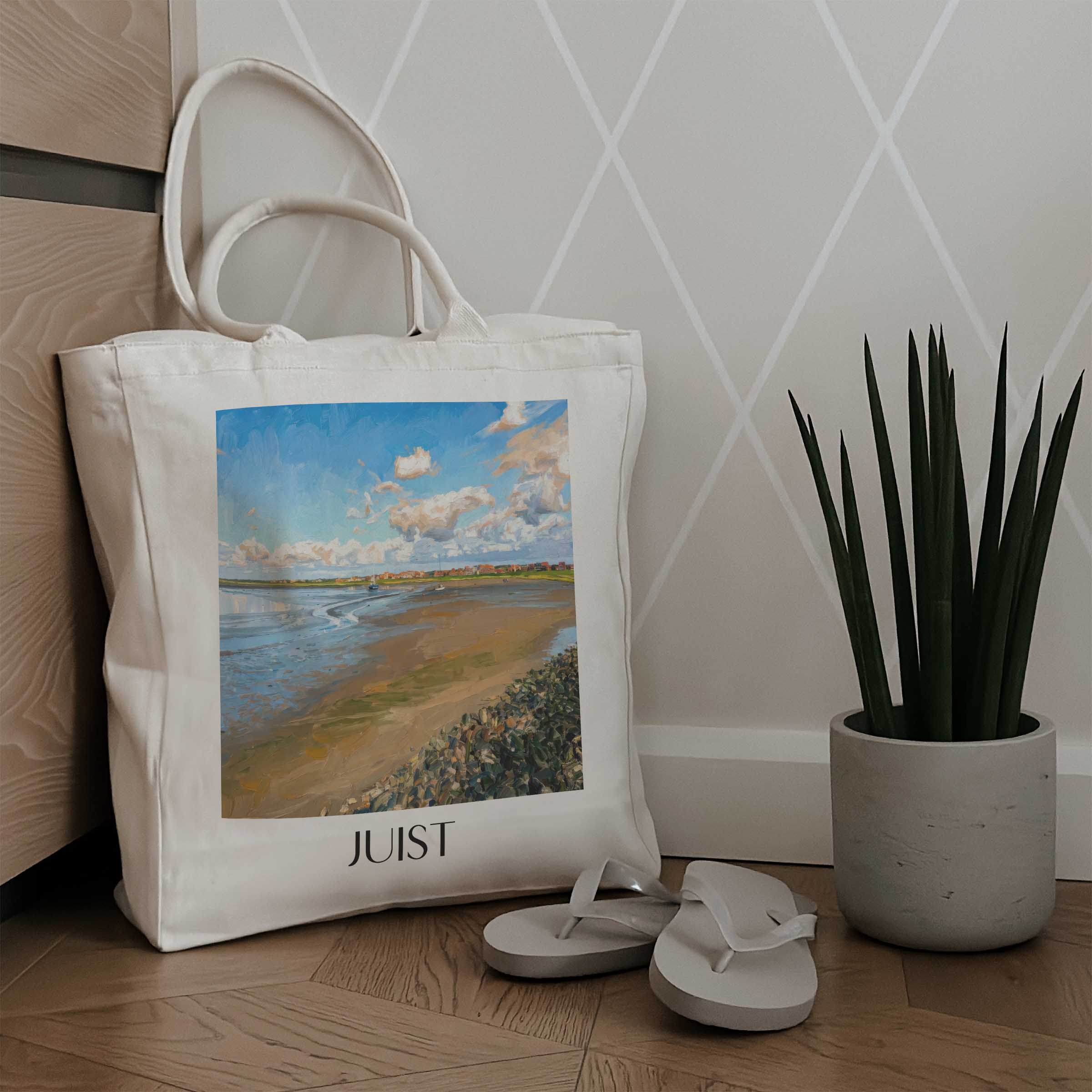 juist-ostfriesland-deutschland-einkaufstasche-oil-painting-oelgemaelde