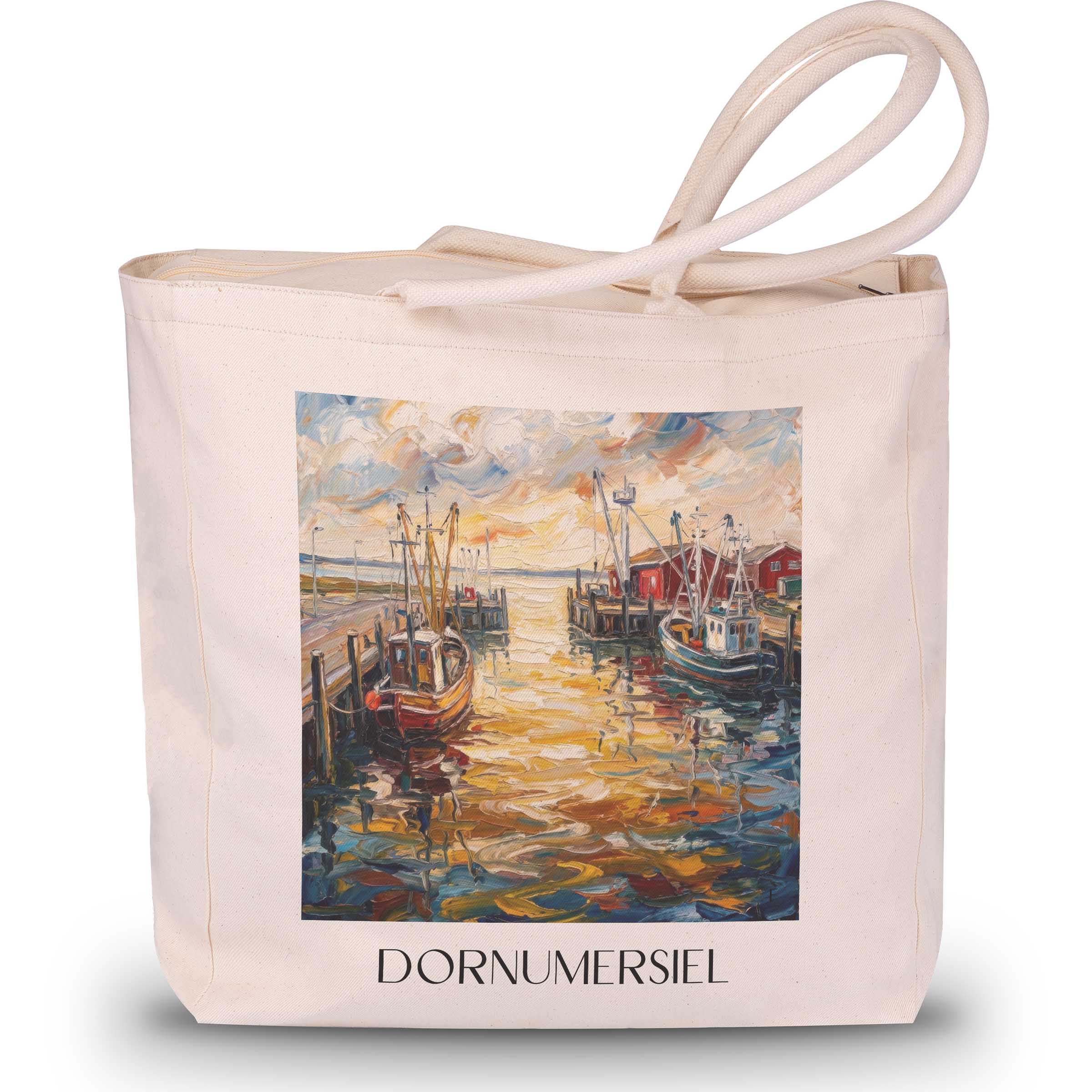 dornumersiel-ostfriesland-deutschland-einkaufstasche-oil-painting-oelgemaelde