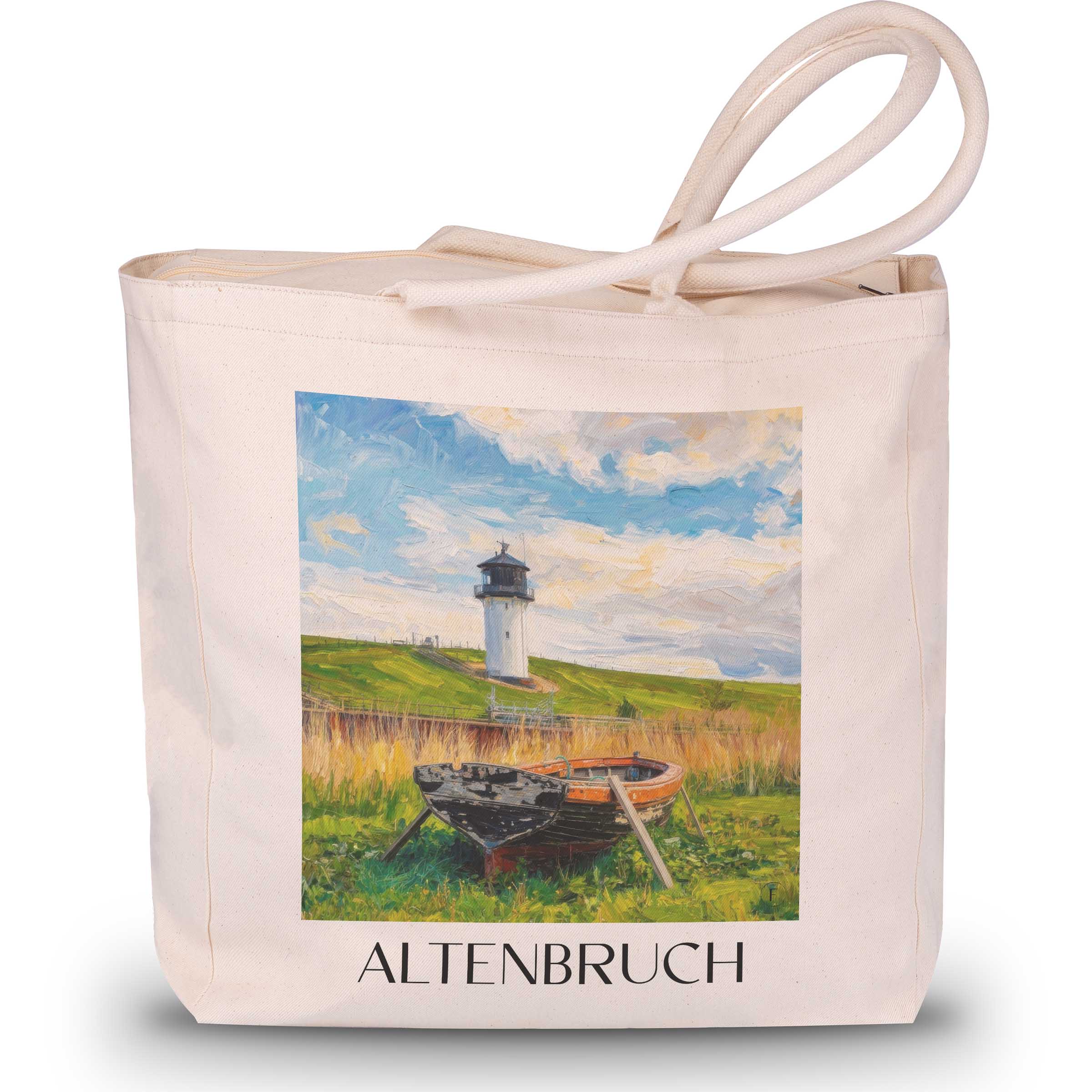 altenbruch-nordseeküste-deutschland-einkaufstasche-oil-painting-oelgemaelde